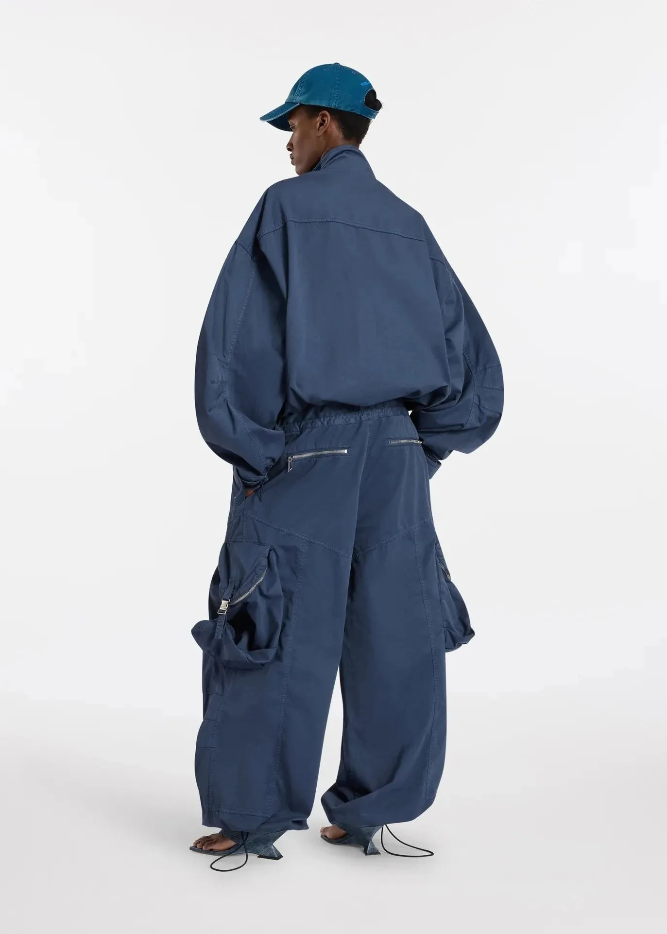 The Attico // Bomber Overdyed Cotton Gabardine / Washed Blue sold by Seletti product image thumbnail 3
