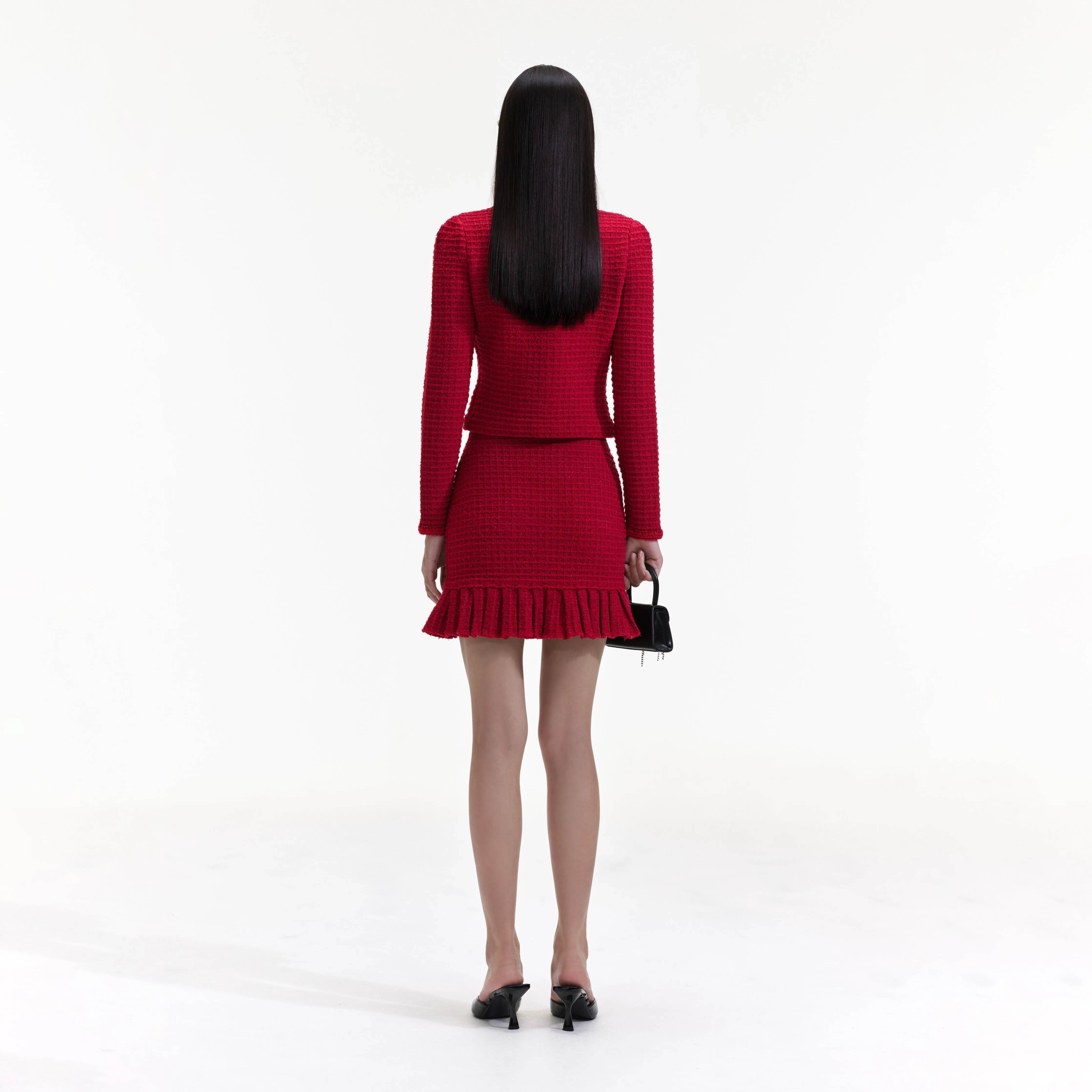 Red Knit Bow Top sold by Self-Portrait product image thumbnail 3