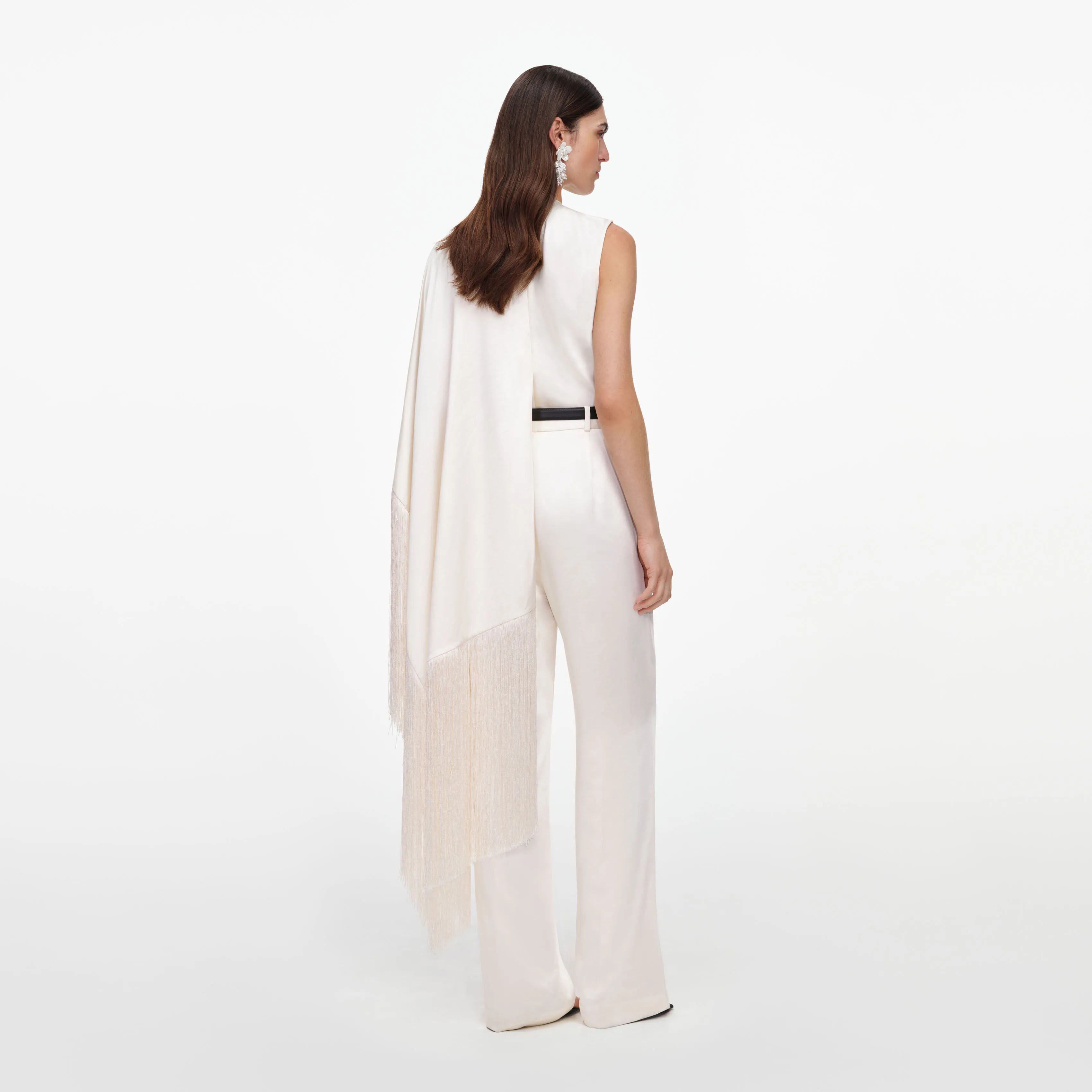 Cream Satin Trousers sold by Self-Portrait product image thumbnail 3