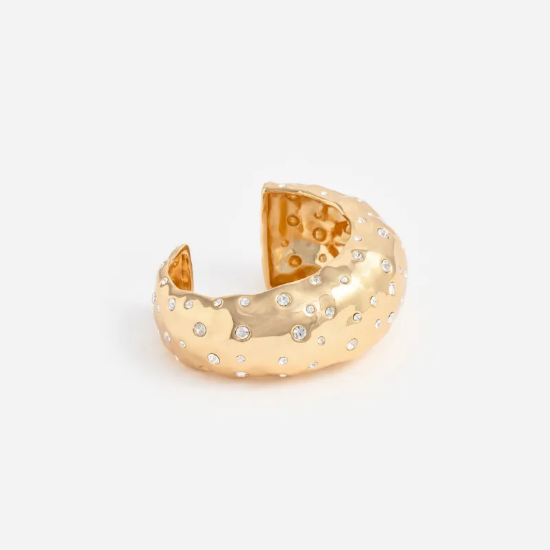 Mottled Gold Crystal Bangle made by Self-Portrait
