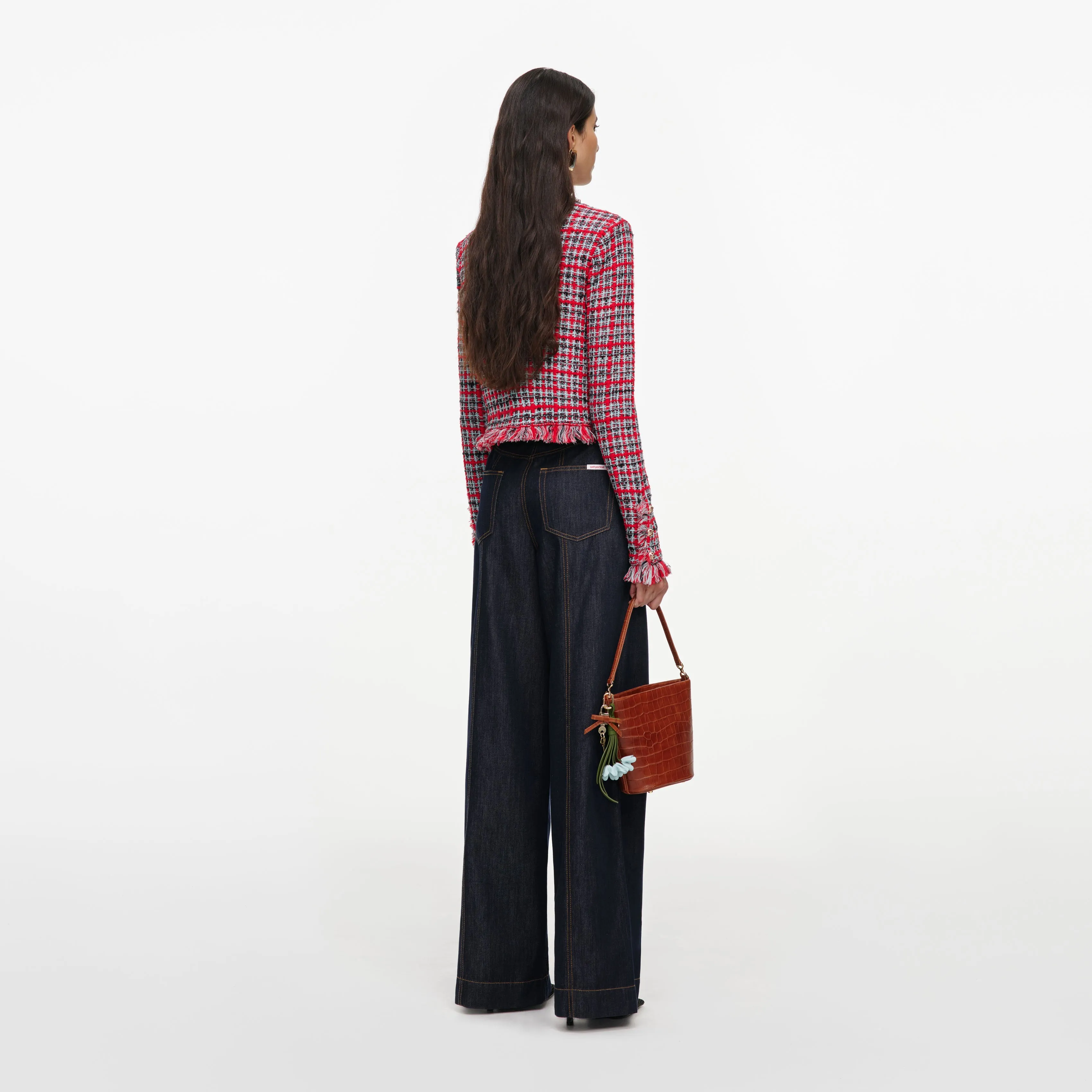 Indigo Denim Straight Leg Jeans sold by Self-Portrait product image thumbnail 3