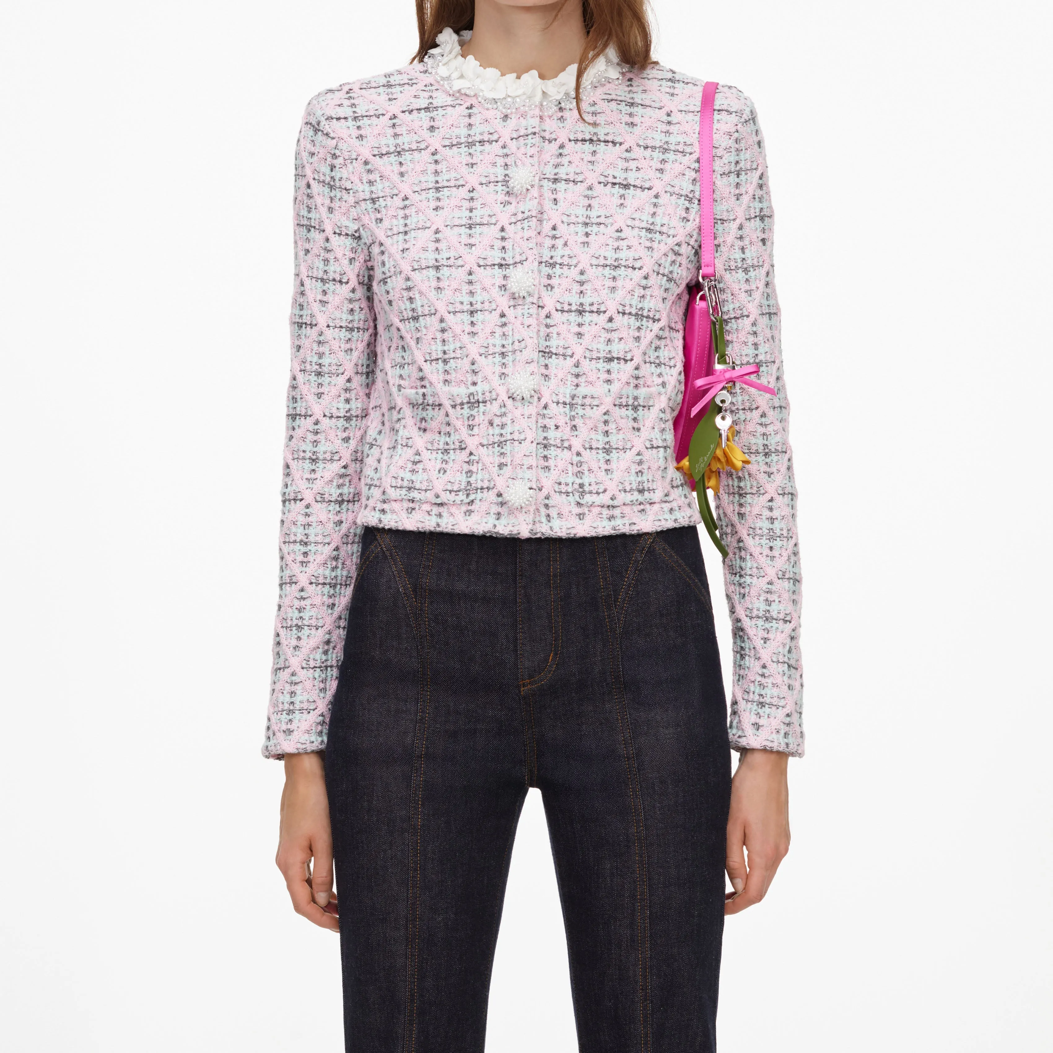 Indigo High Waisted Denim Jeans sold by Self-Portrait product image thumbnail 4