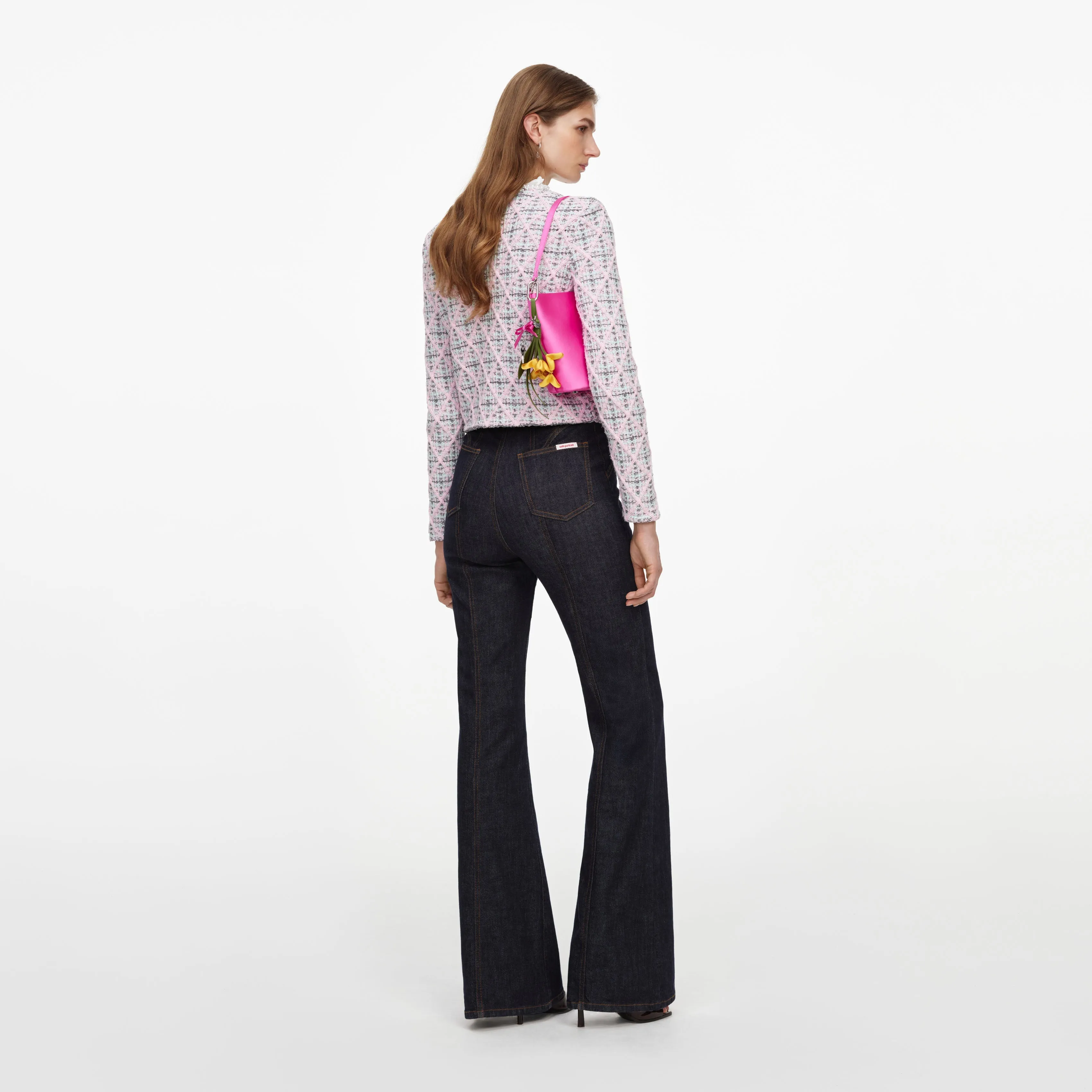 Indigo High Waisted Denim Jeans sold by Self-Portrait product image thumbnail 3