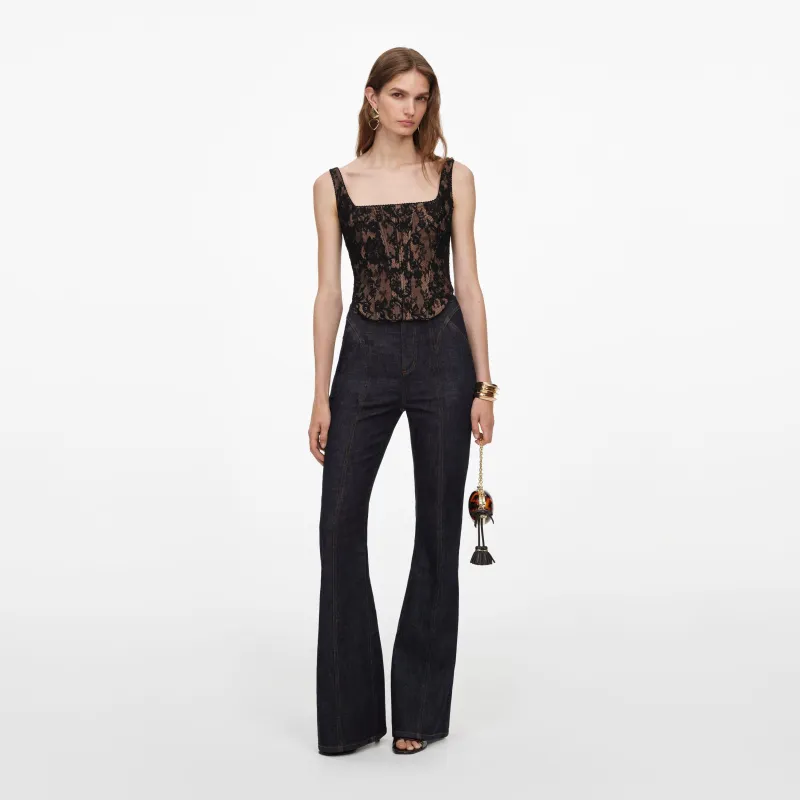 Black Lace Corset Top made by Self-Portrait