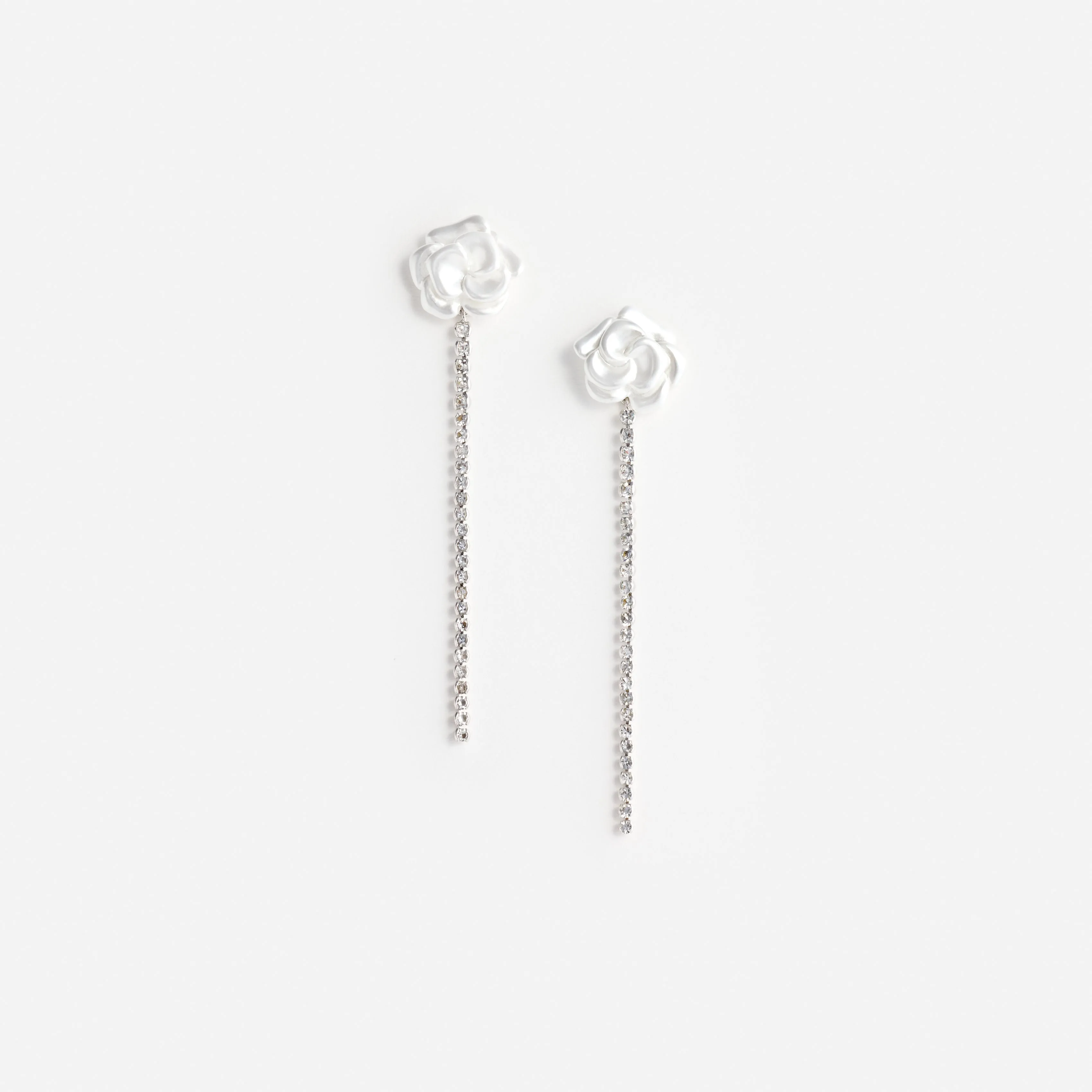 Pearl Flower Crystal Droplet Earring sold by Self-Portrait