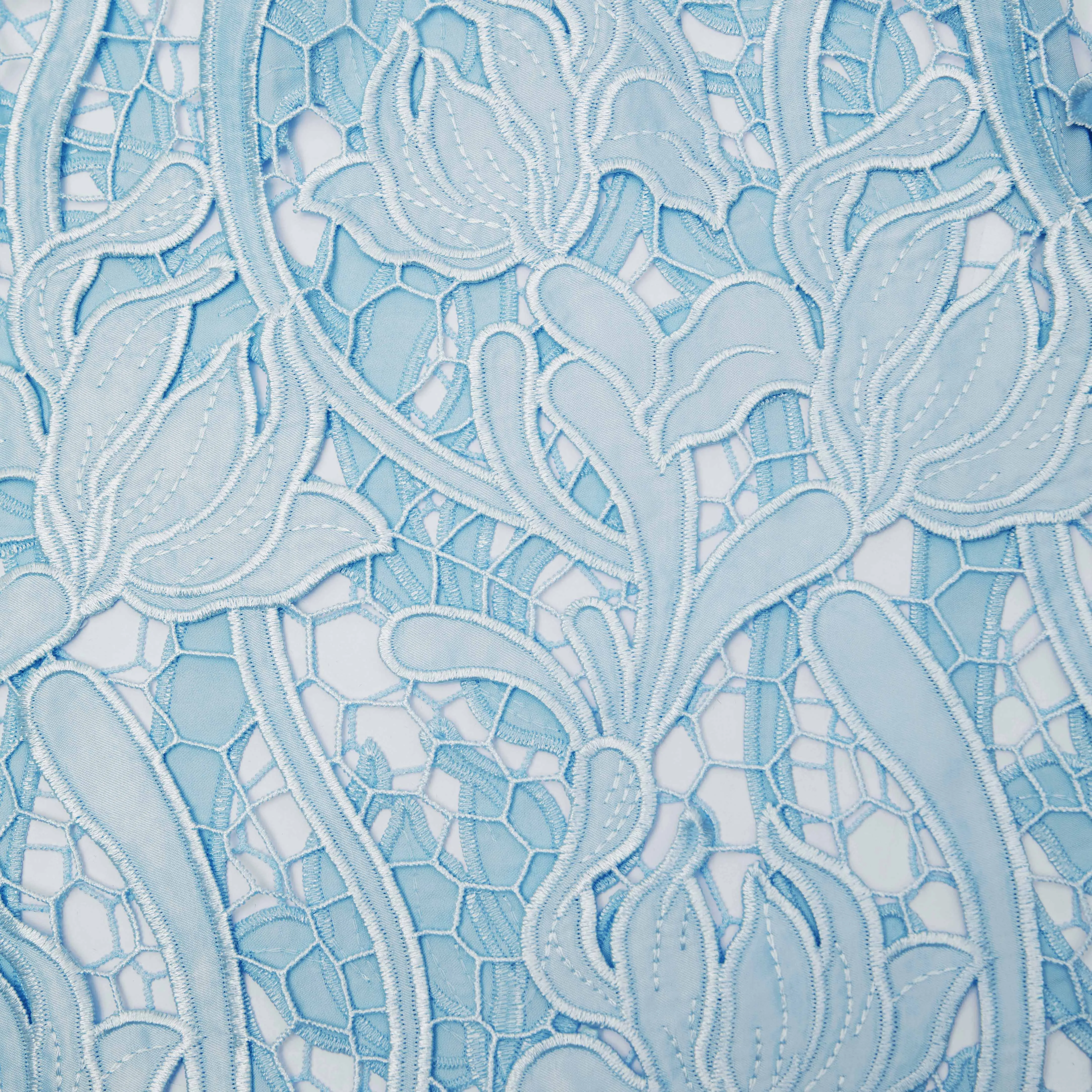 Light Blue Lace Midi Dress sold by Self-Portrait product image thumbnail 5