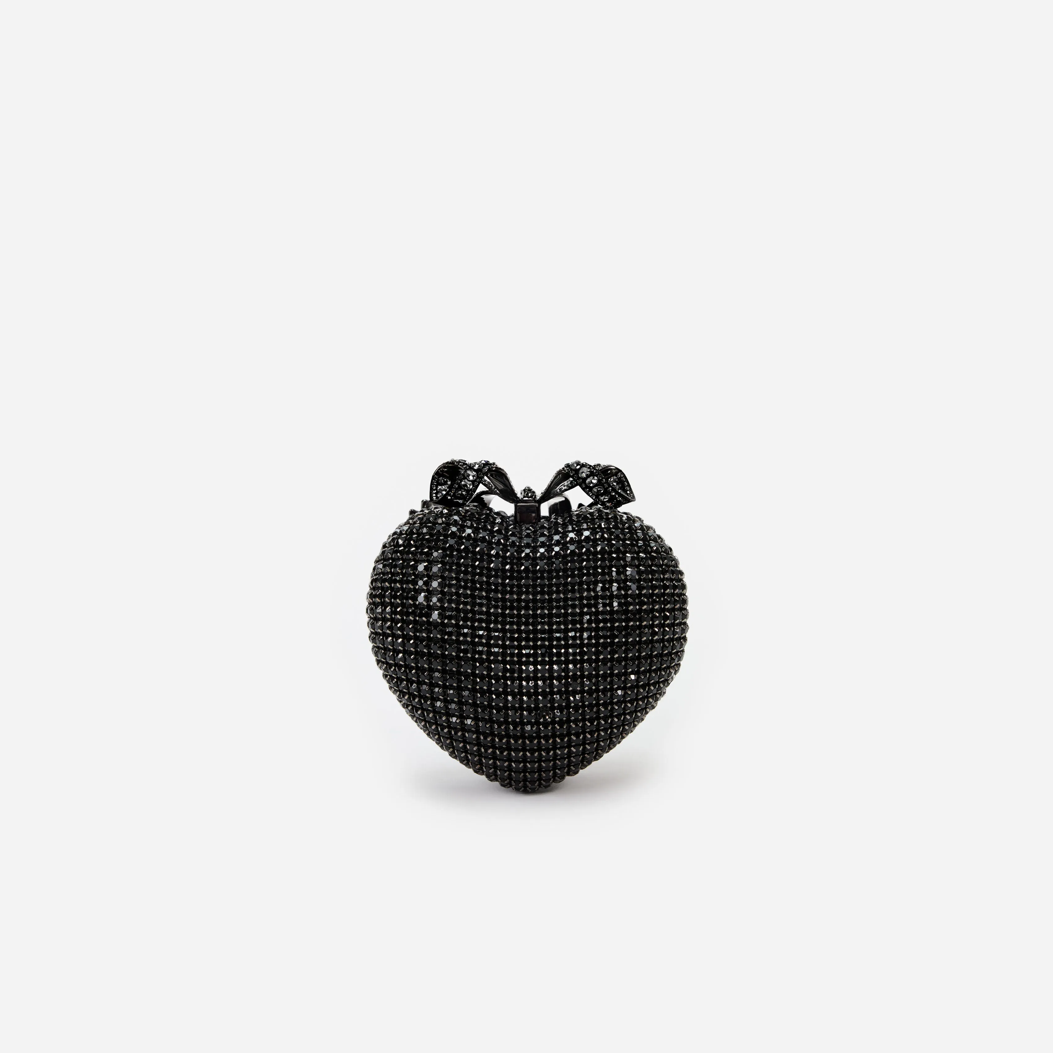 Black Crystal Heart Clutch sold by Self-Portrait product image thumbnail 3