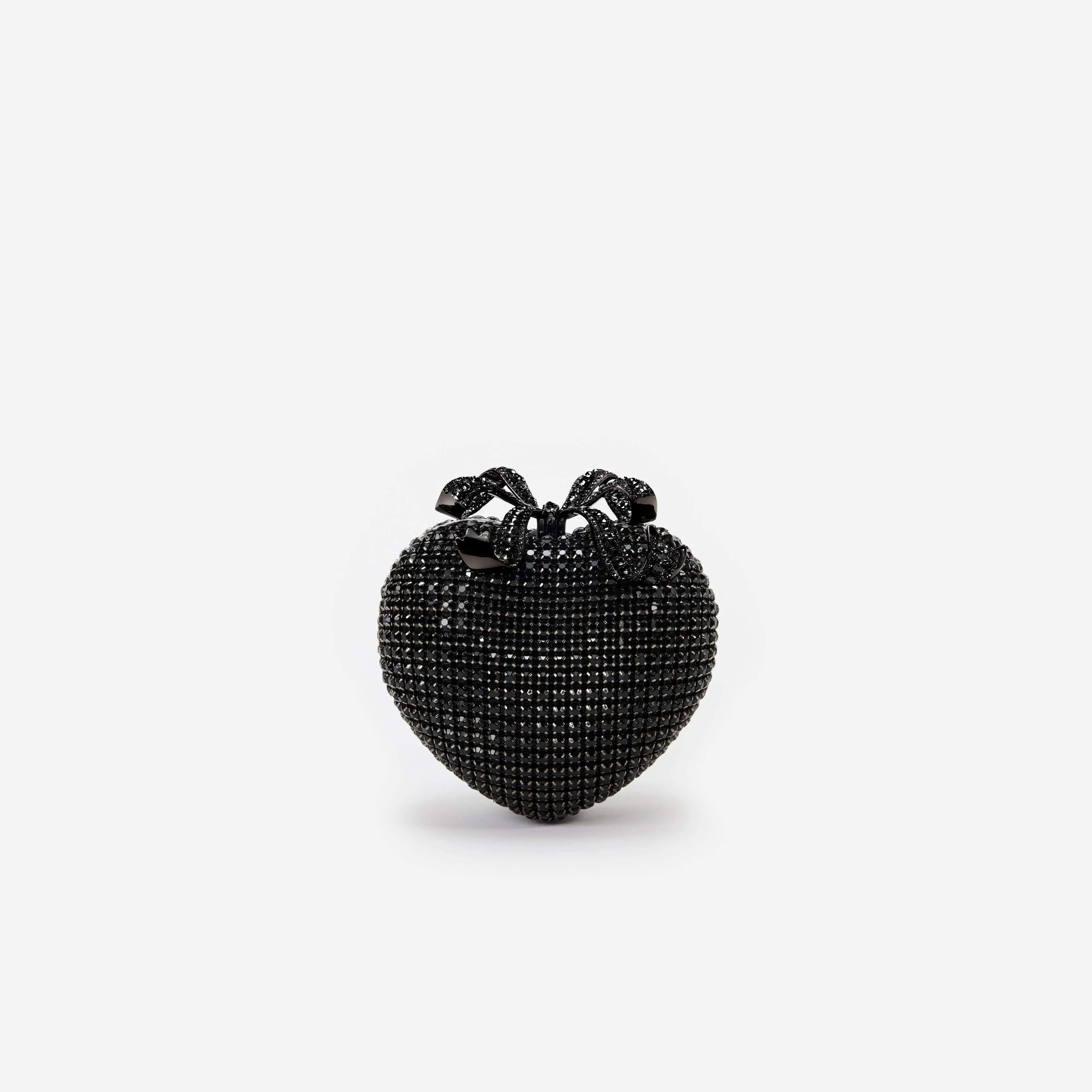 Black Crystal Heart Clutch sold by Self-Portrait
