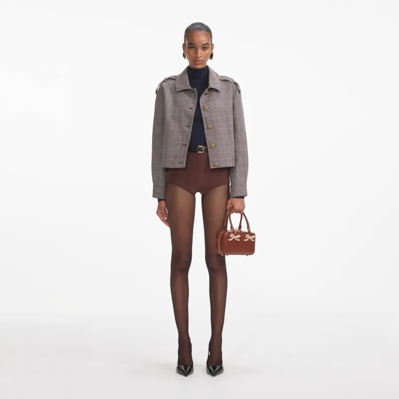 Brown Check Jacket made by Self-Portrait