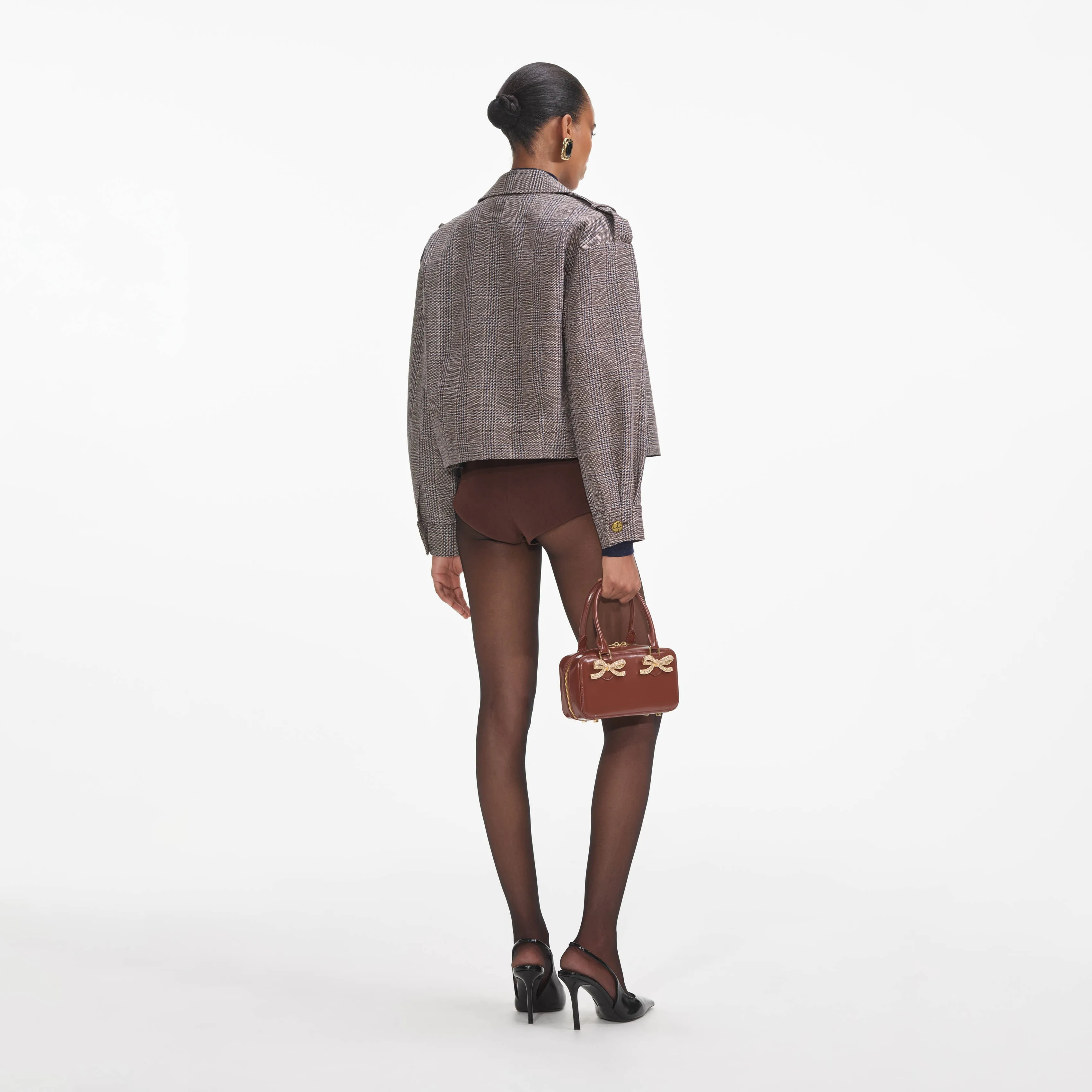 Brown Check Jacket sold by Self-Portrait product image thumbnail 3
