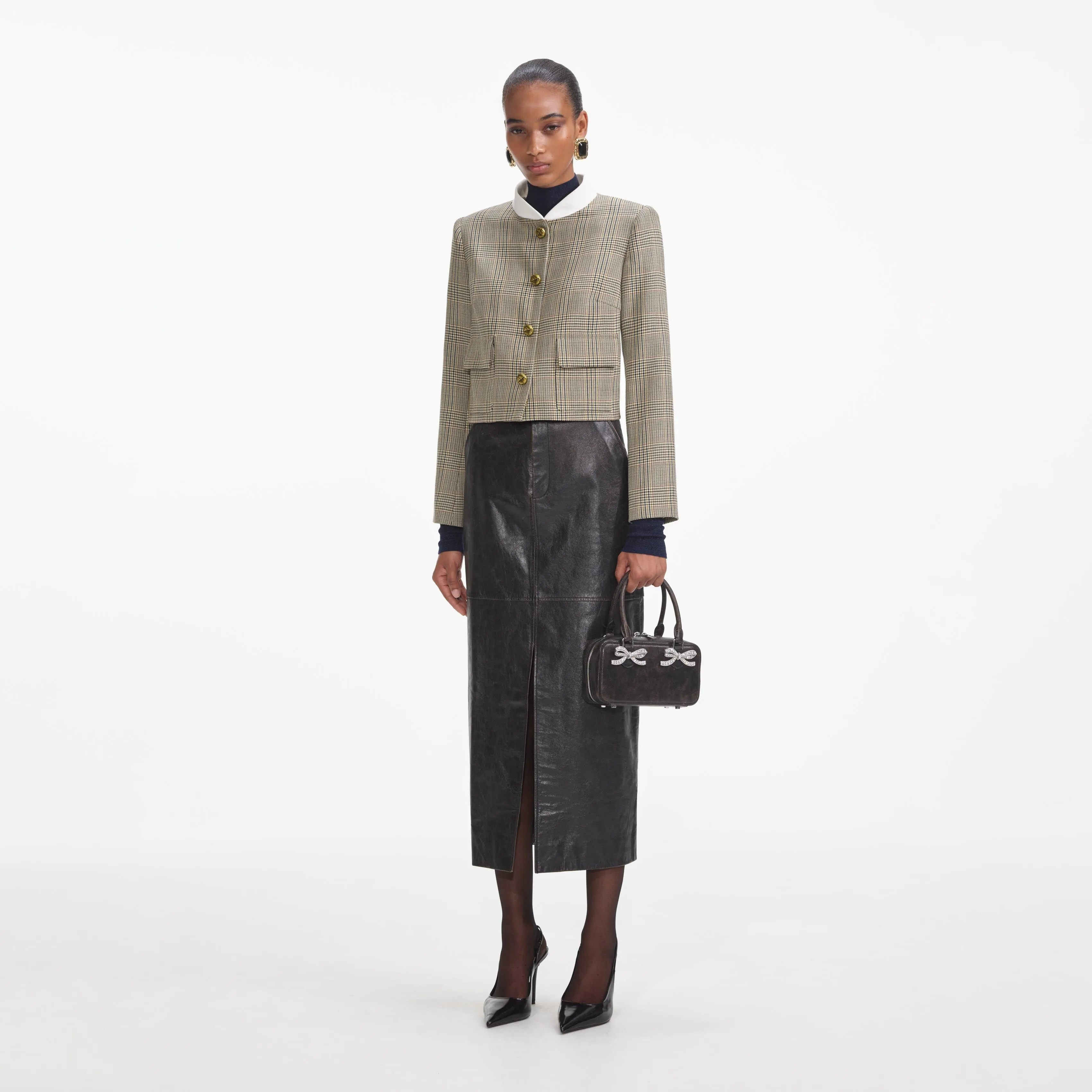 Check Wool Jacket sold by Self-Portrait product image thumbnail 2