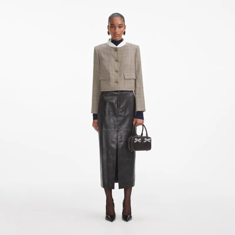 Check Wool Jacket made by Self-Portrait