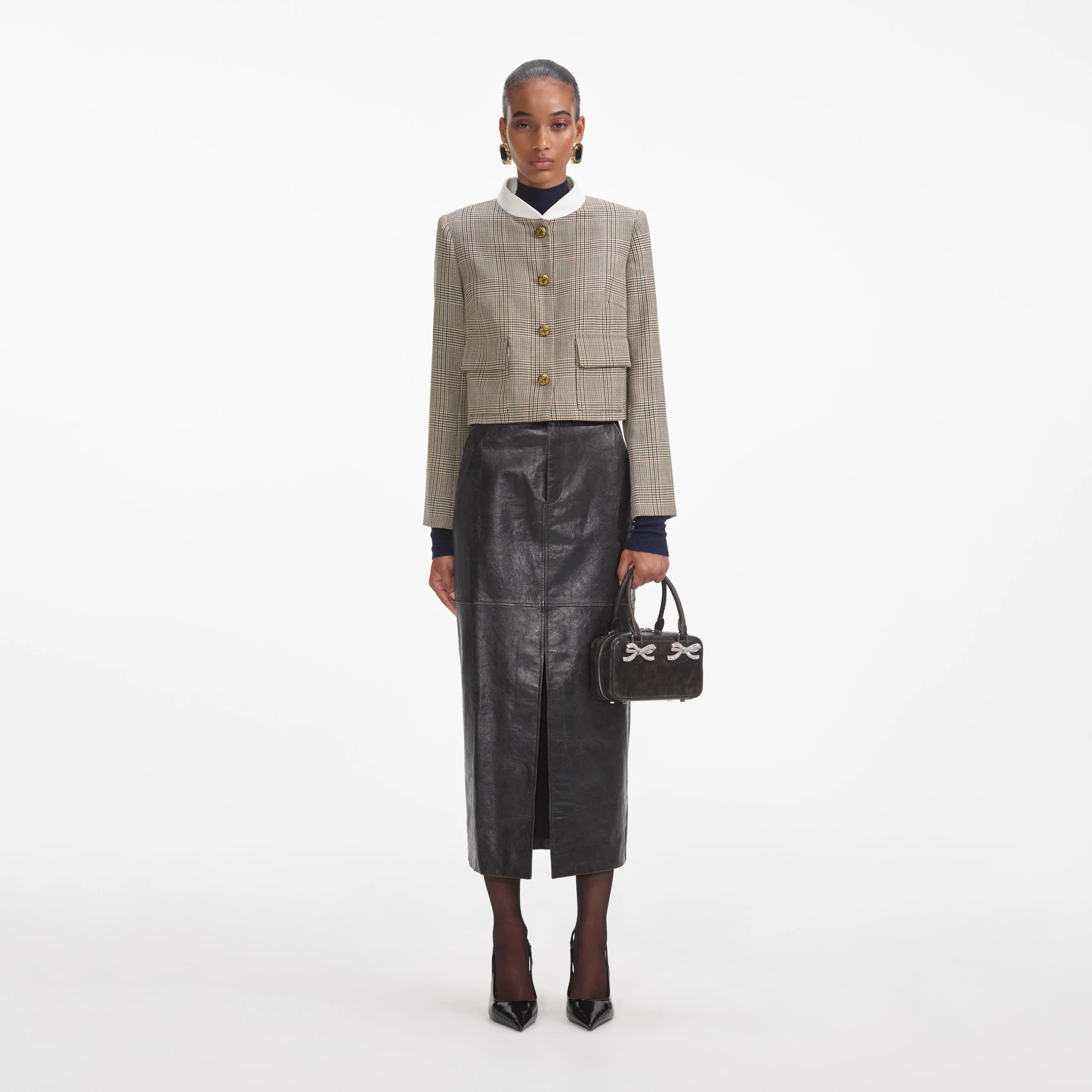 Check Wool Jacket sold by Self-Portrait