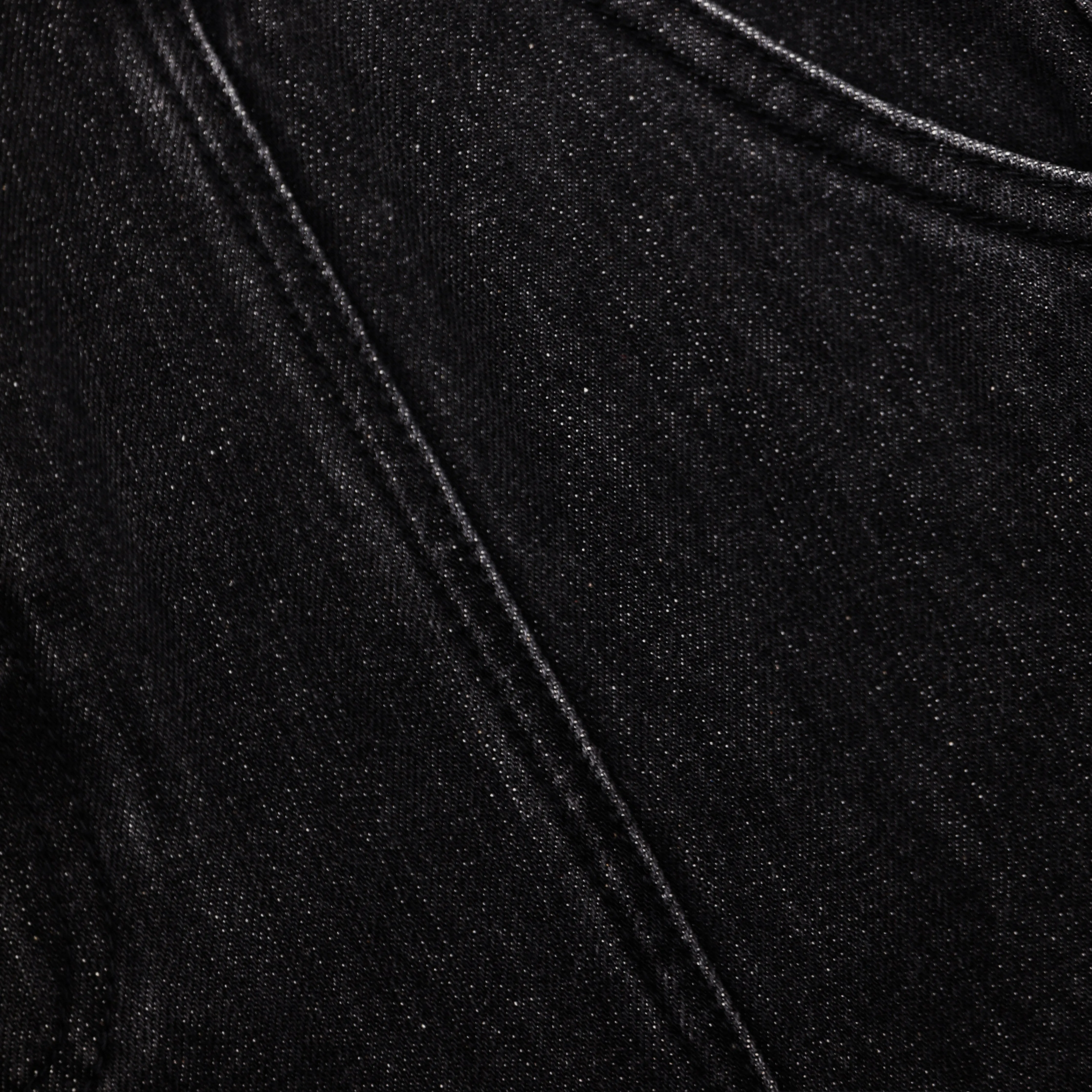 Black Flared Denim Midi Skirt sold by Self-Portrait product image thumbnail 5
