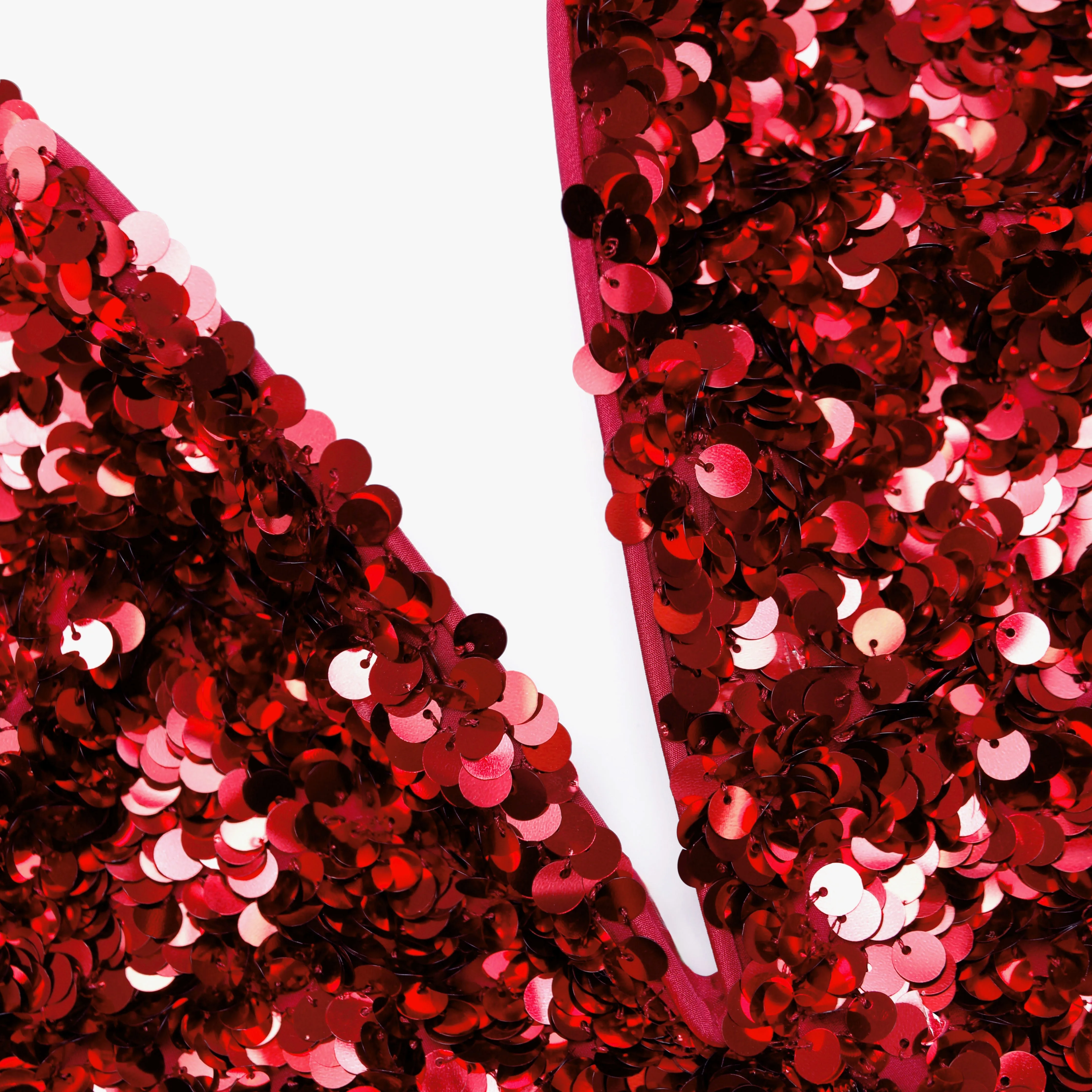 Red 3D Sequin Midi Dress sold by Self-Portrait product image thumbnail 5