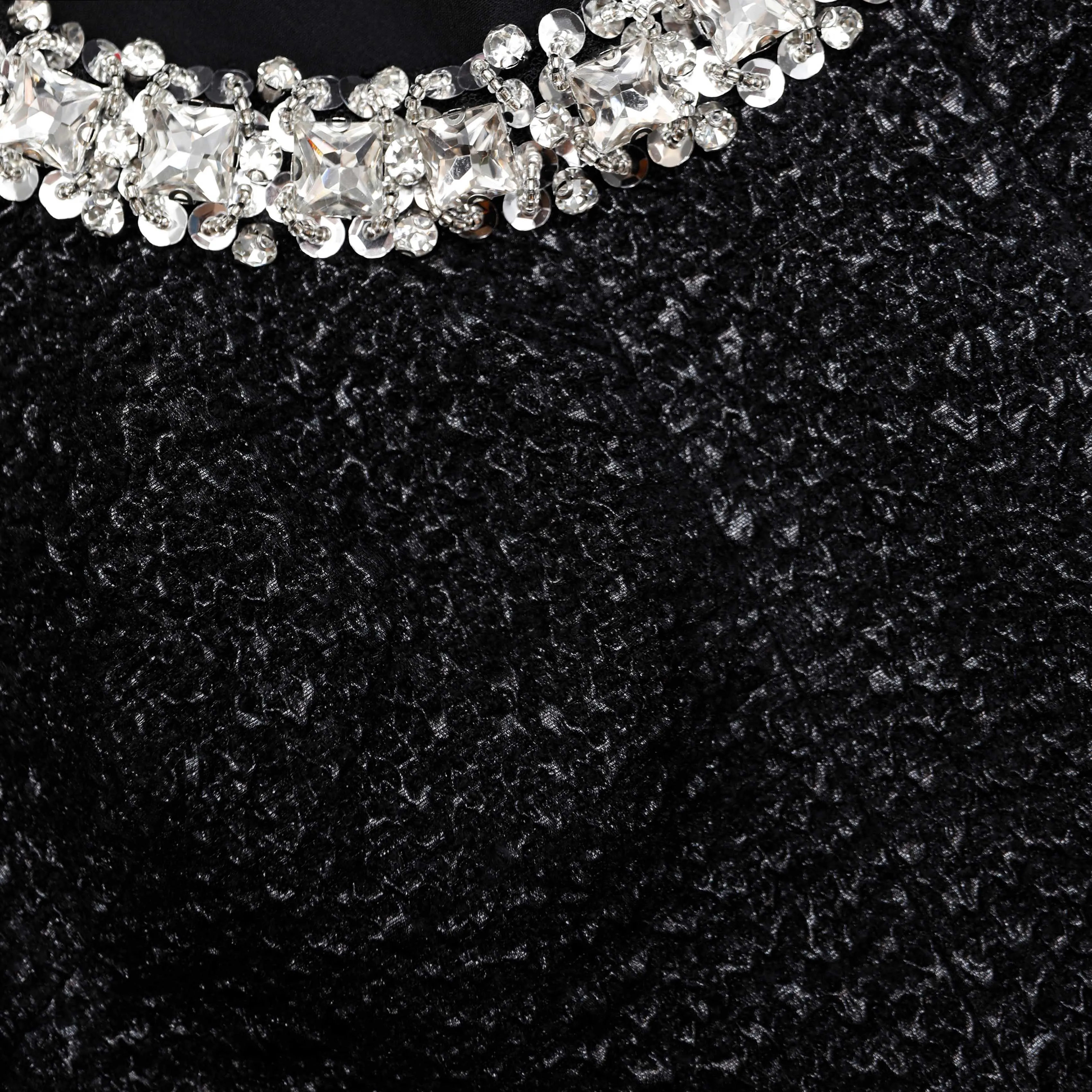 Black Textured Metallic Mini Dress sold by Self-Portrait product image thumbnail 5