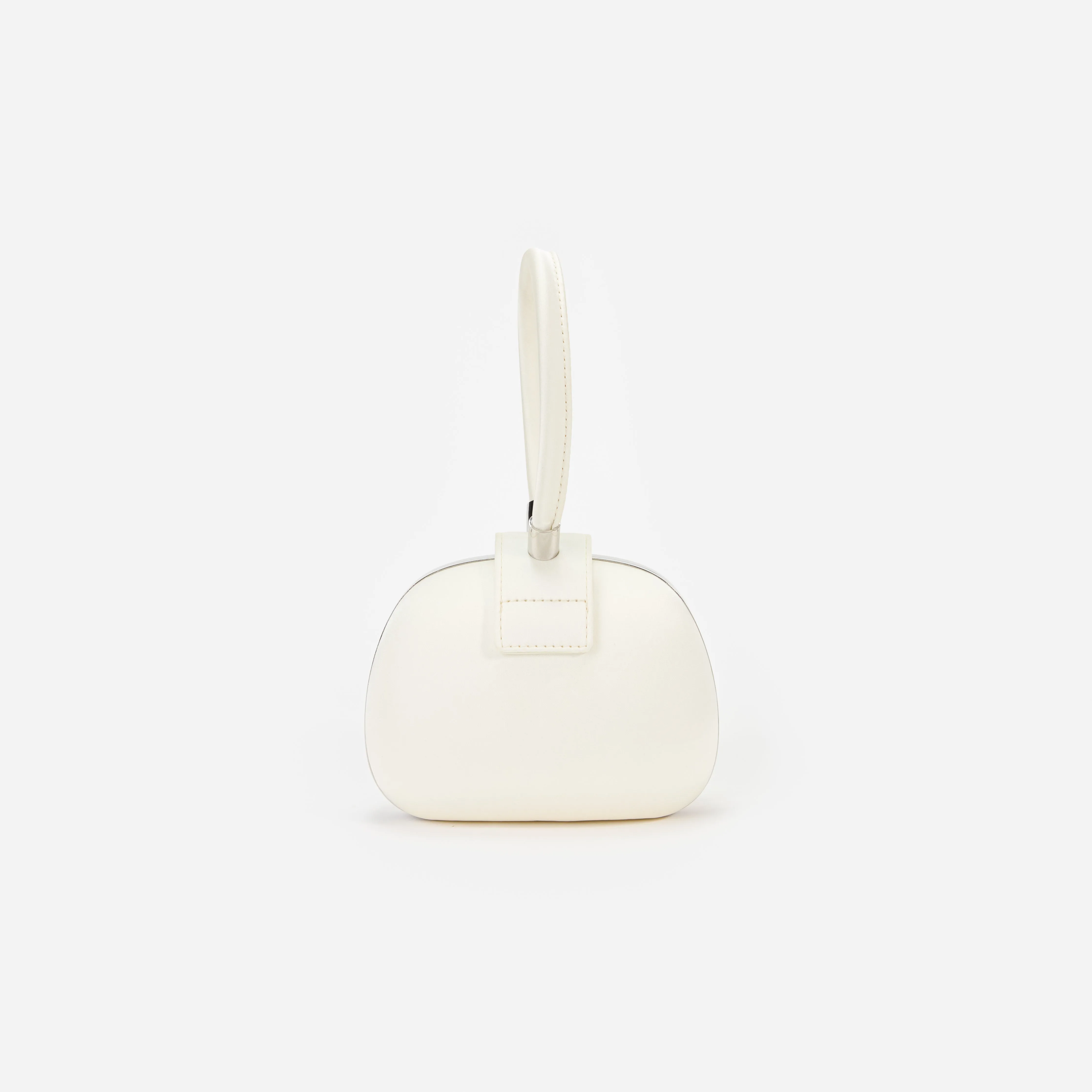 Cream Satin Top Handle Clutch Bag sold by Self-Portrait product image thumbnail 3