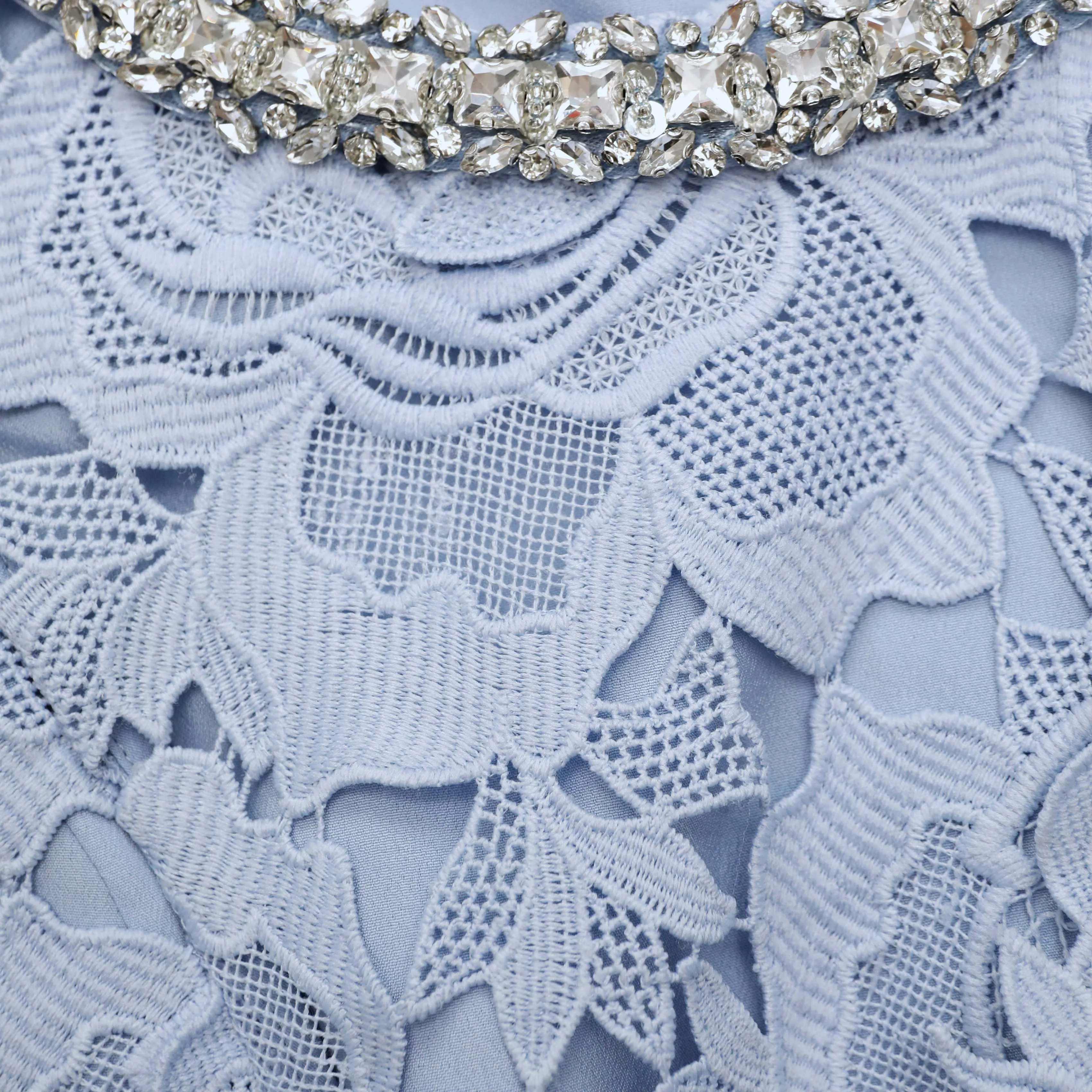 Blue Flower Lace Mini Dress sold by Self-Portrait product image thumbnail 5