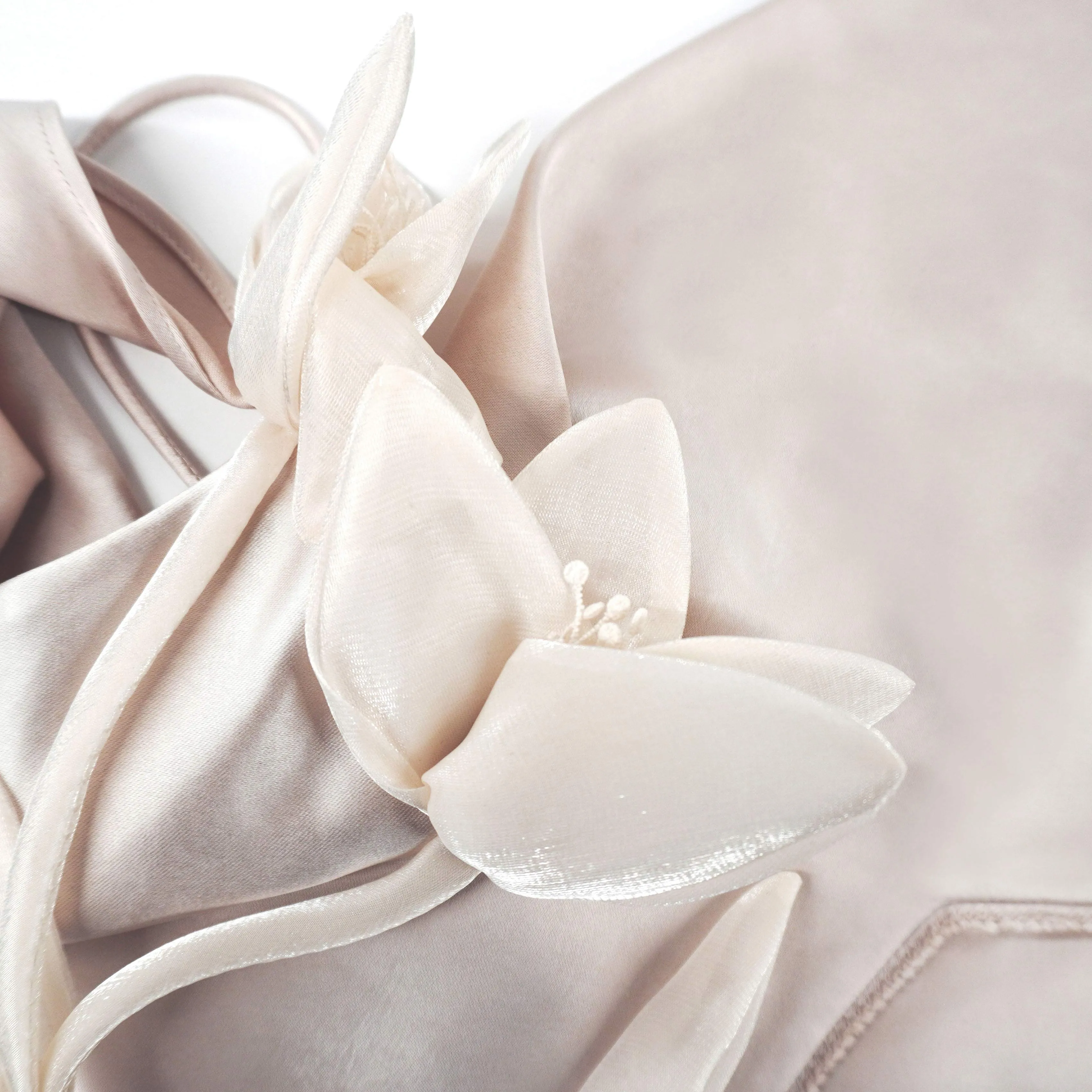 Champagne Flower Satin Mini Dress sold by Self-Portrait product image thumbnail 5