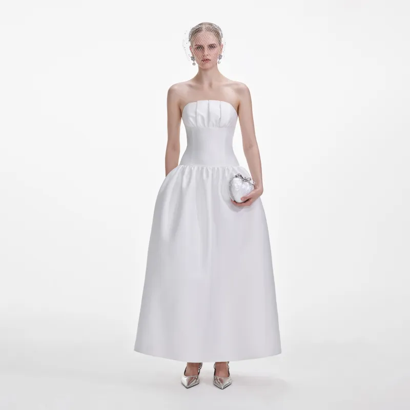 White Taffeta Maxi Dress made by Self-Portrait