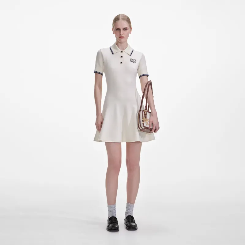 Cream Knit SP Mini Dress made by Self-Portrait