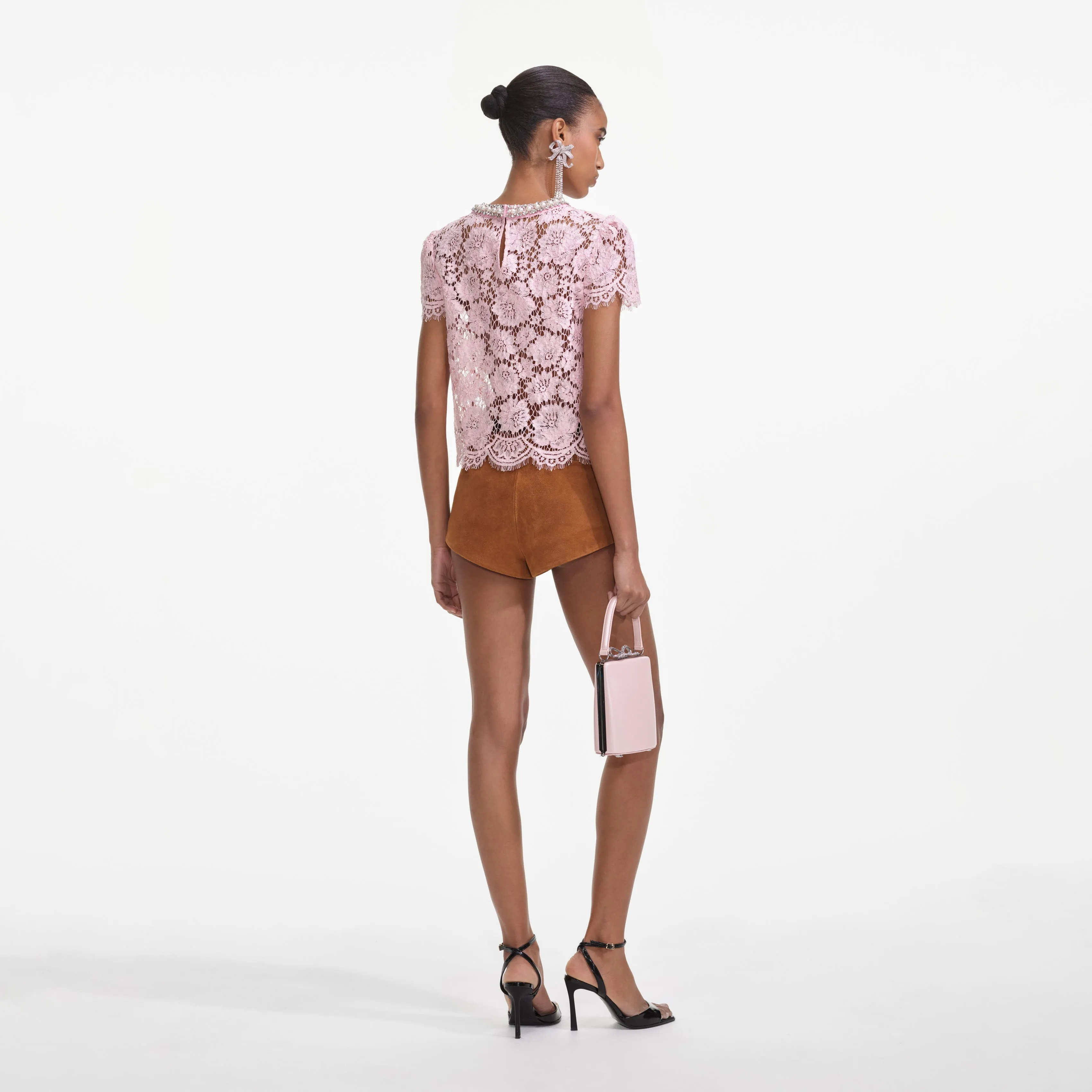 Pink Lace Top sold by Self-Portrait product image thumbnail 3