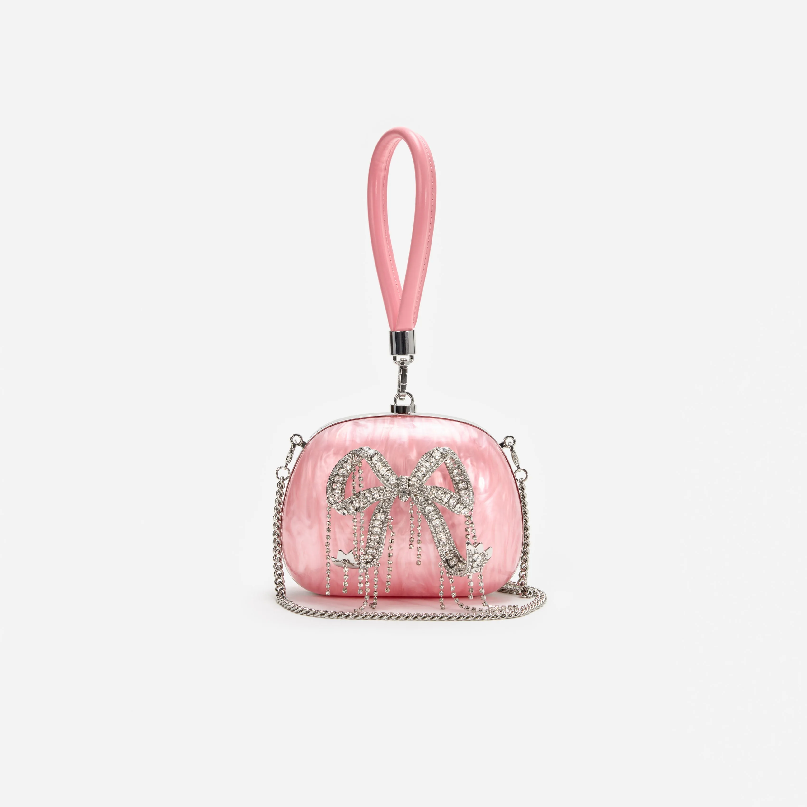 Pink Pearl Top Handle Clutch Bag sold by Self-Portrait product image thumbnail 4