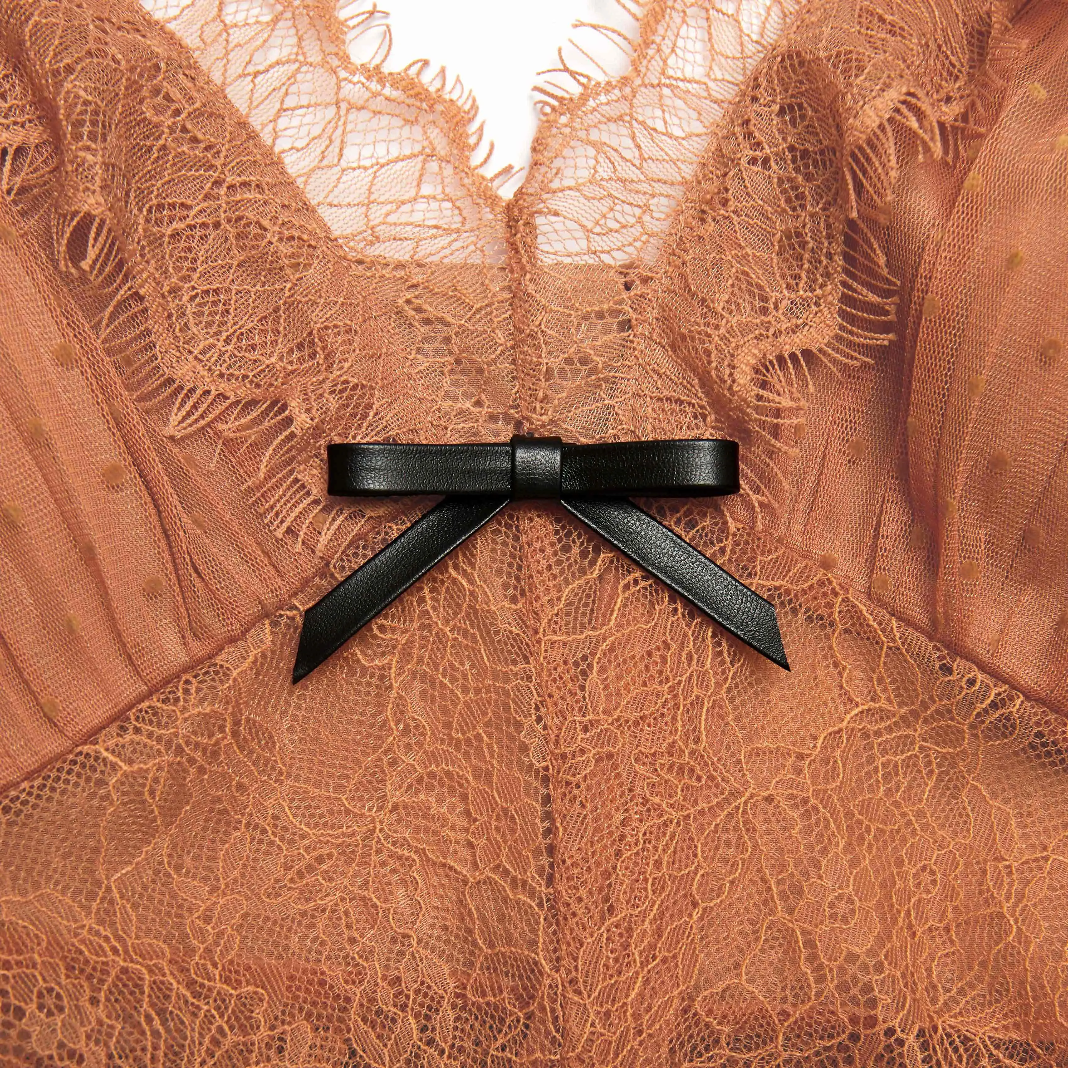 Tan Dot Mesh Bodysuit sold by Self-Portrait product image thumbnail 5