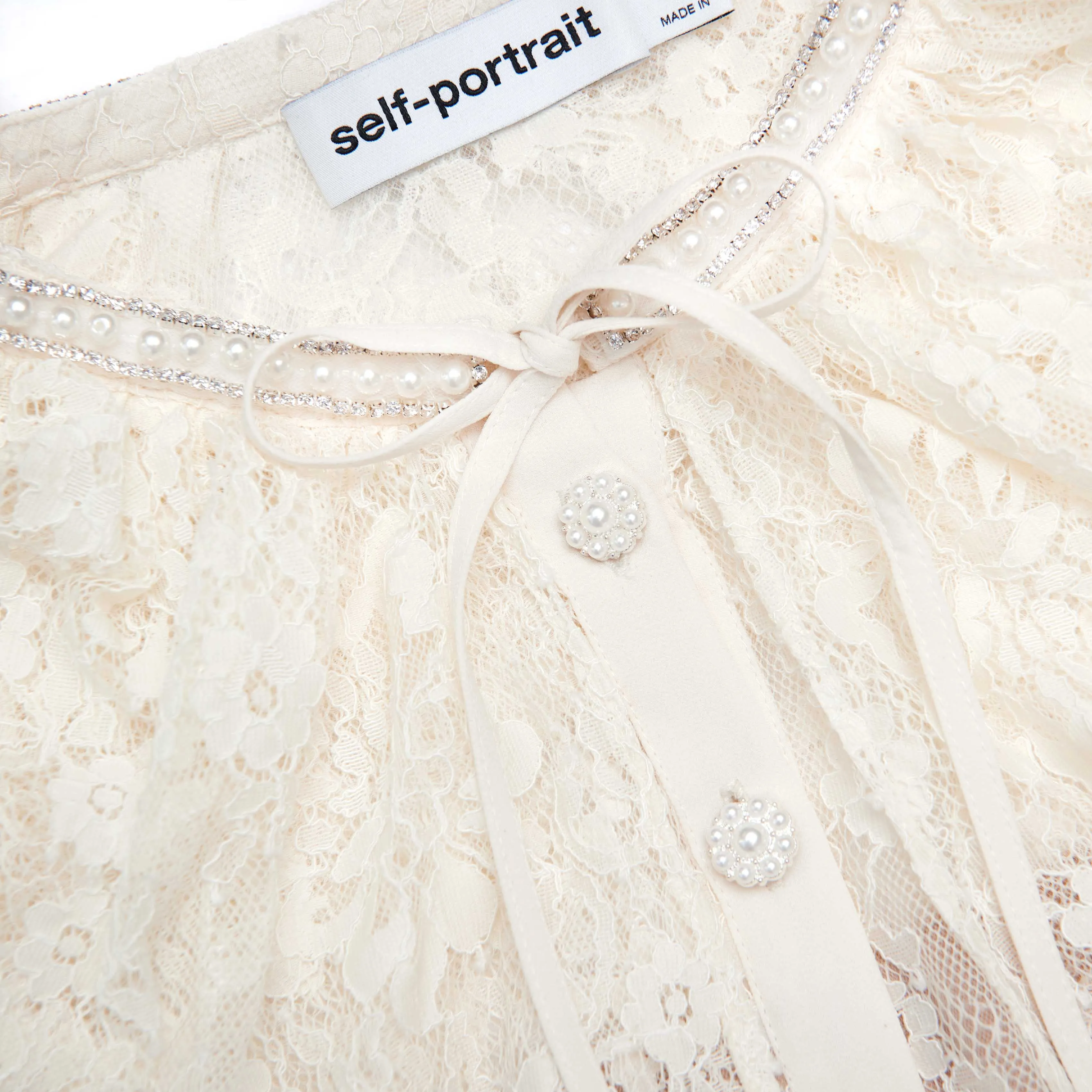 White Lace Cape Maxi Dress sold by Self-Portrait product image thumbnail 5