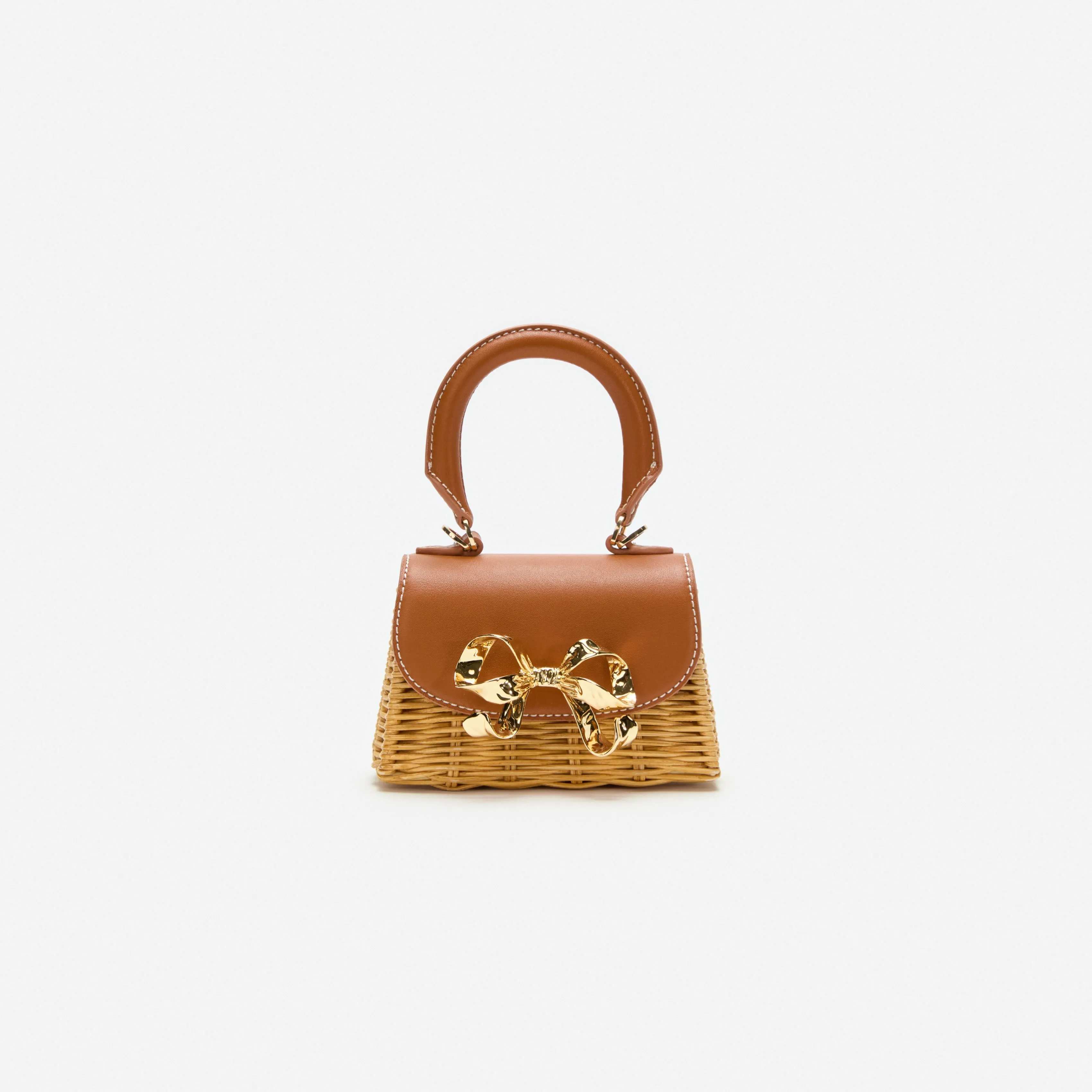 Rattan Micro Bow Bag sold by Self-Portrait