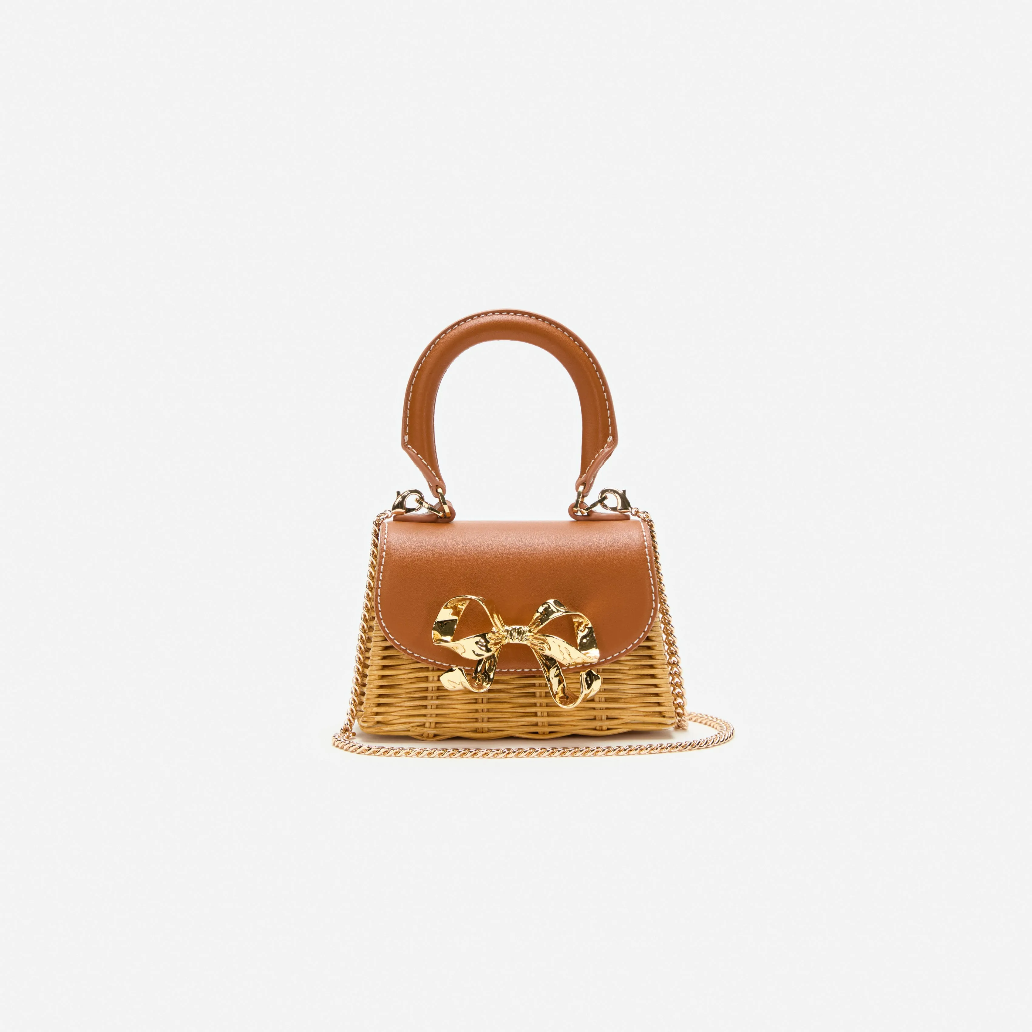 Rattan Micro Bow Bag sold by Self-Portrait product image thumbnail 4