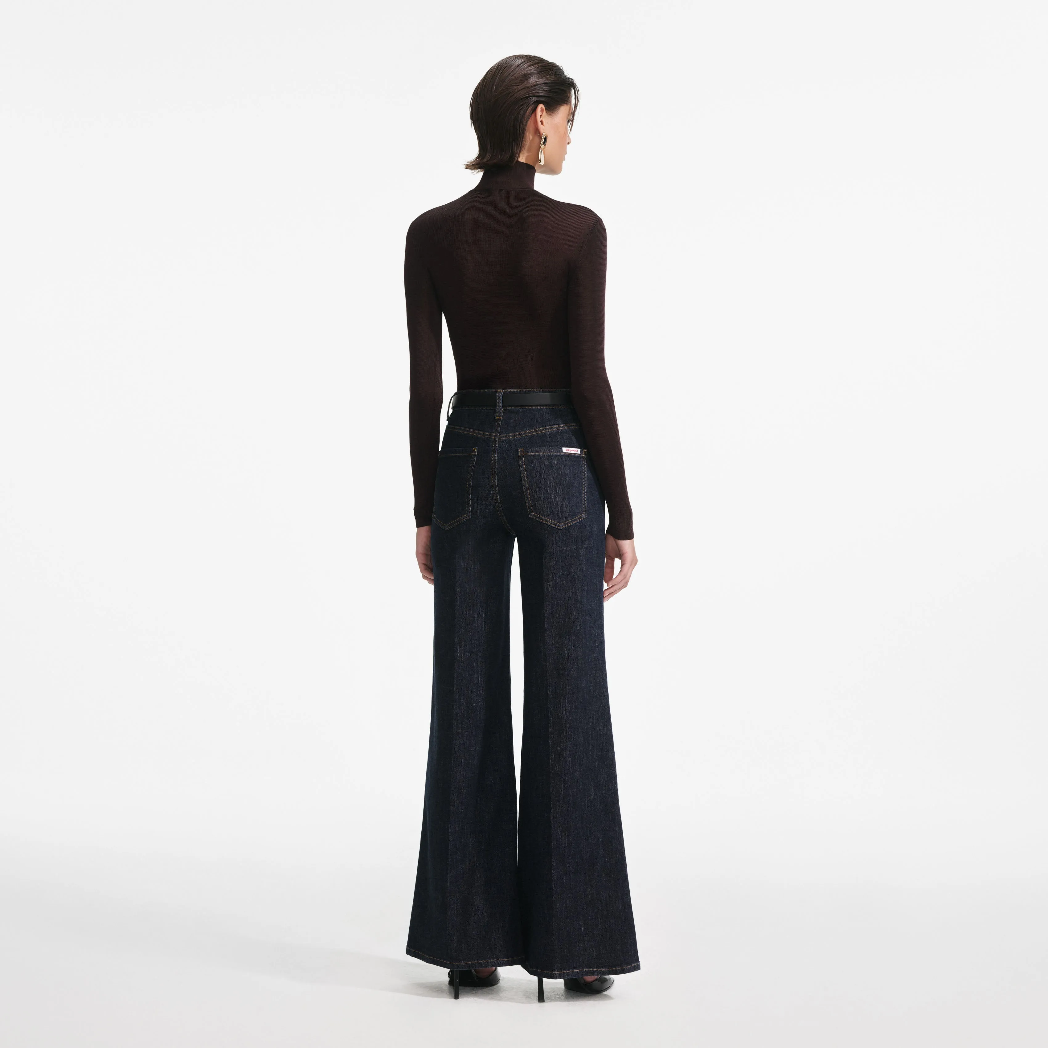Brown Viscose Knit Top sold by Self-Portrait product image thumbnail 3