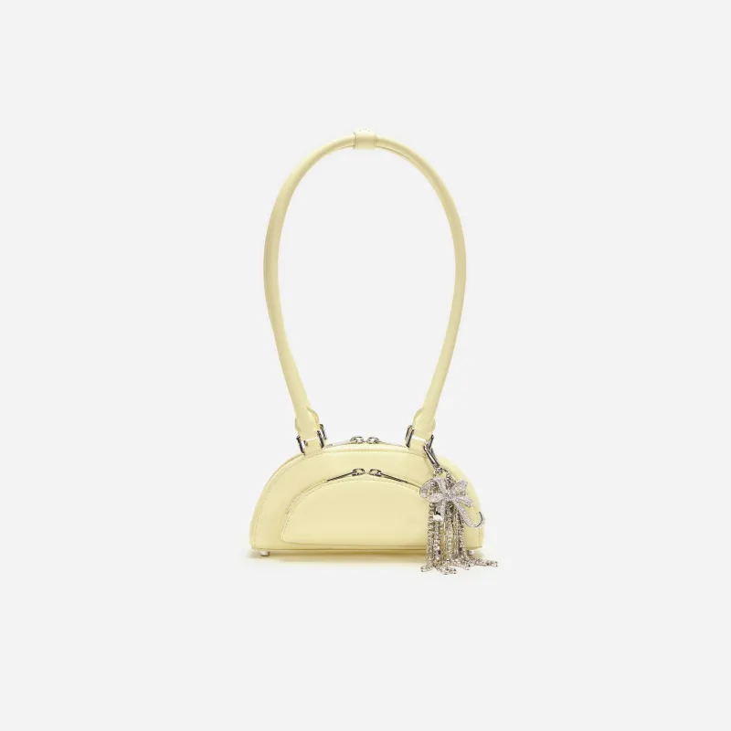 Yellow Leather Mini Shoulder Bag With Charm made by Self-Portrait