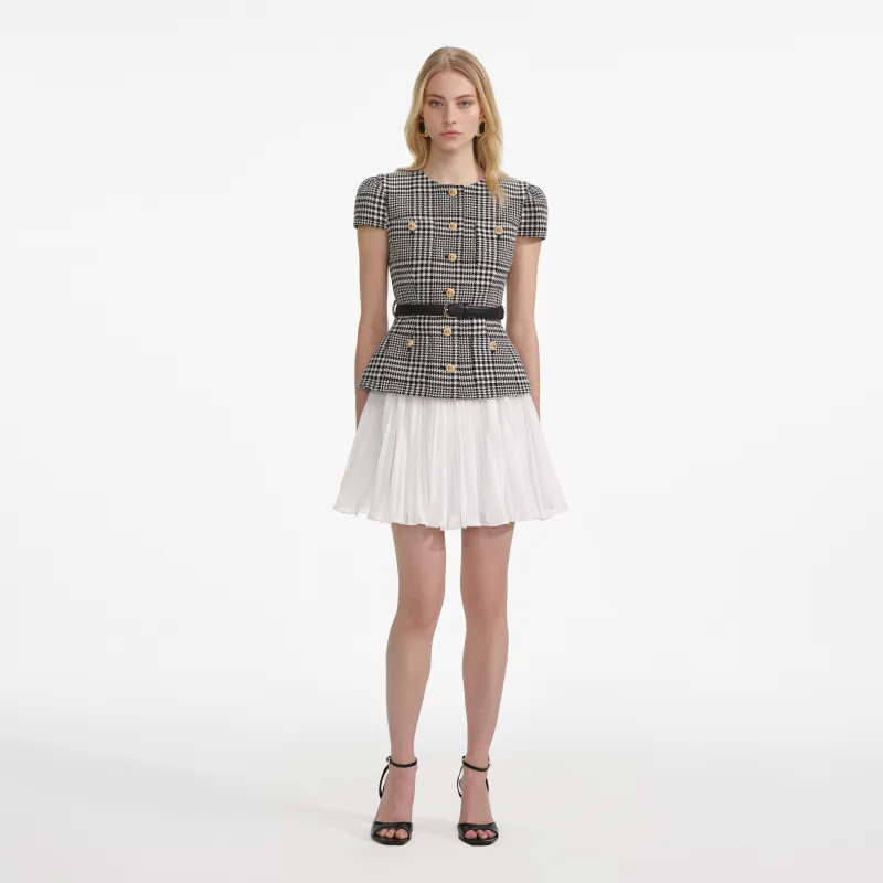 Houndstooth Mini Dress made by Self-Portrait