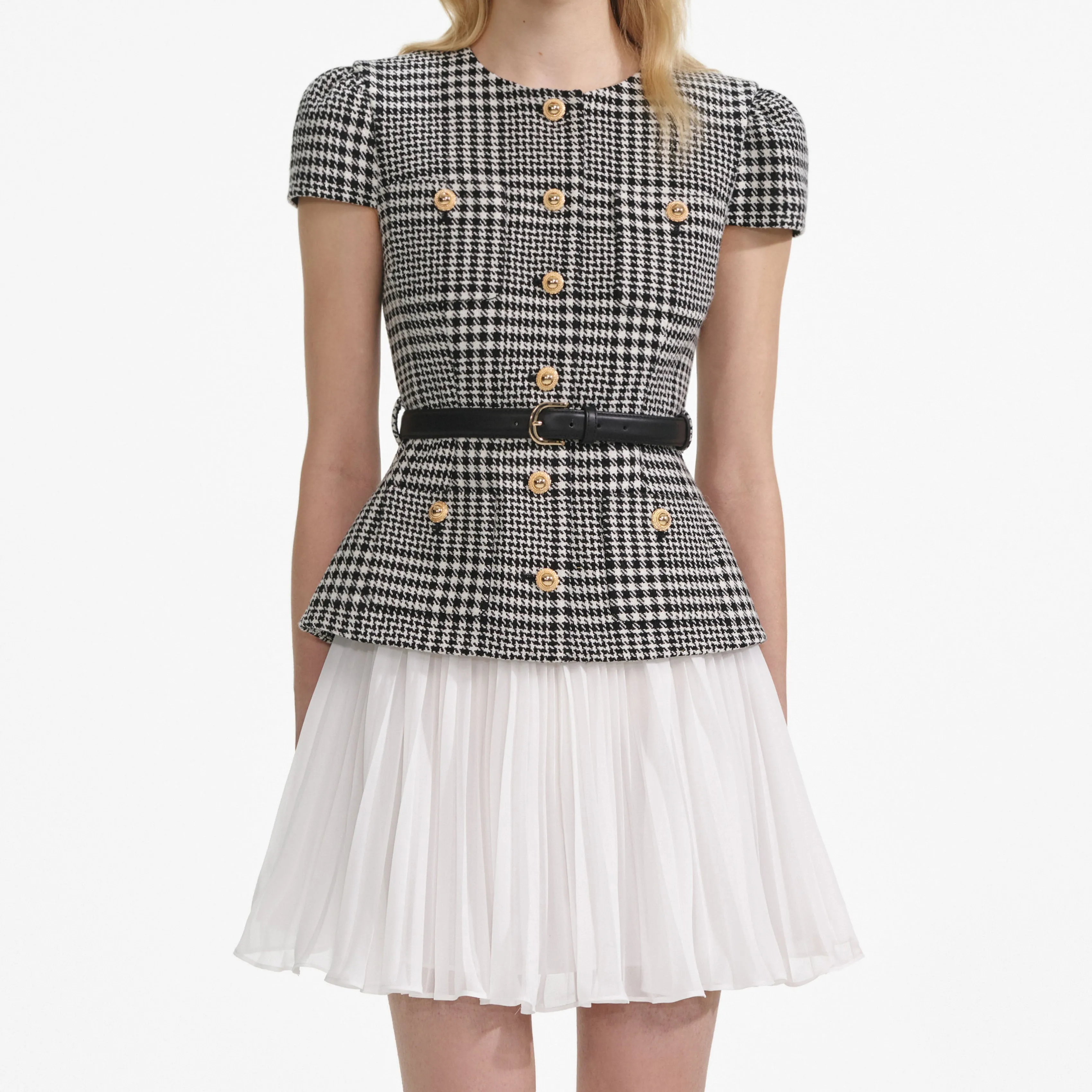 Houndstooth Mini Dress sold by Self-Portrait product image thumbnail 4