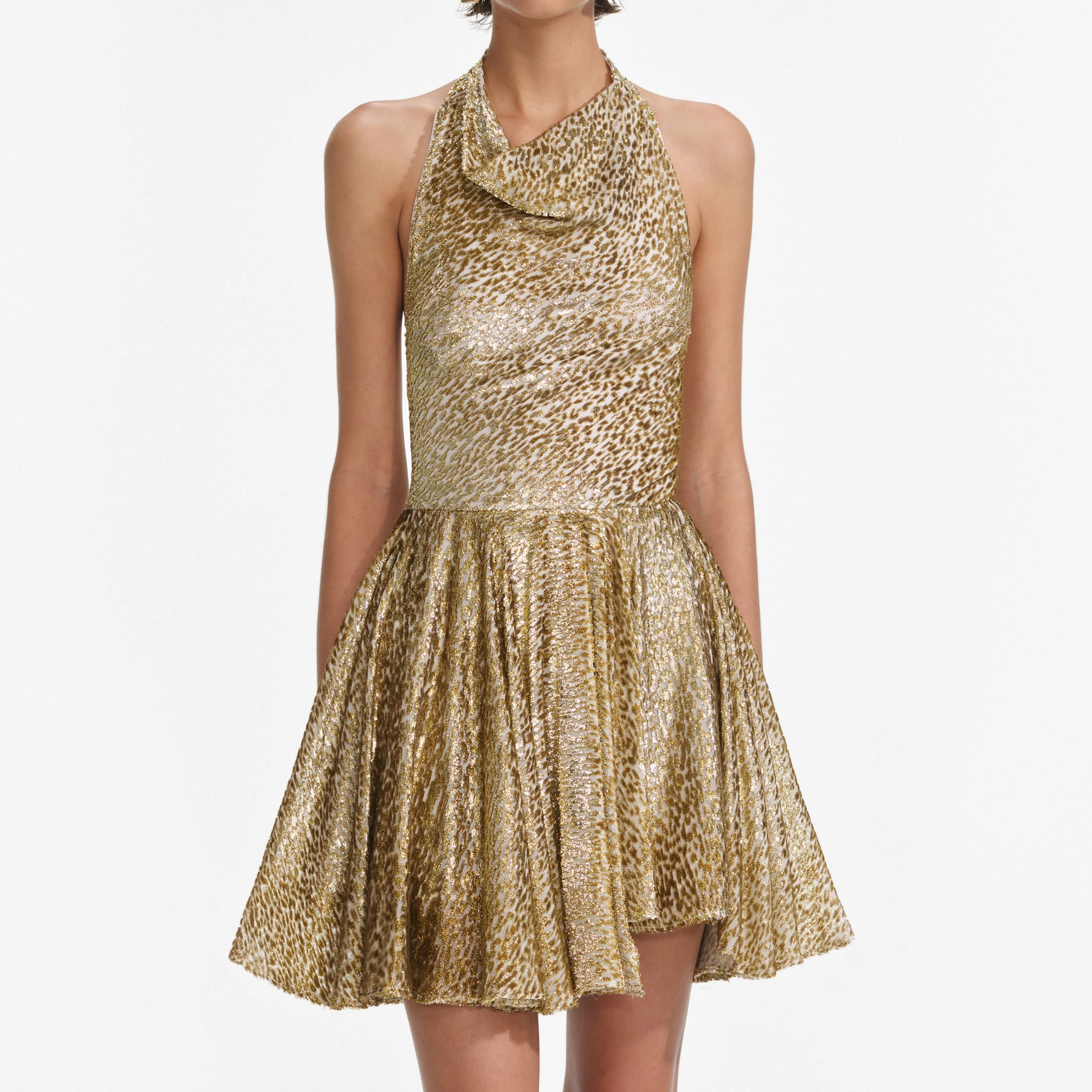 Gold Fil Coupe Mini Dress sold by Self-Portrait product image thumbnail 4