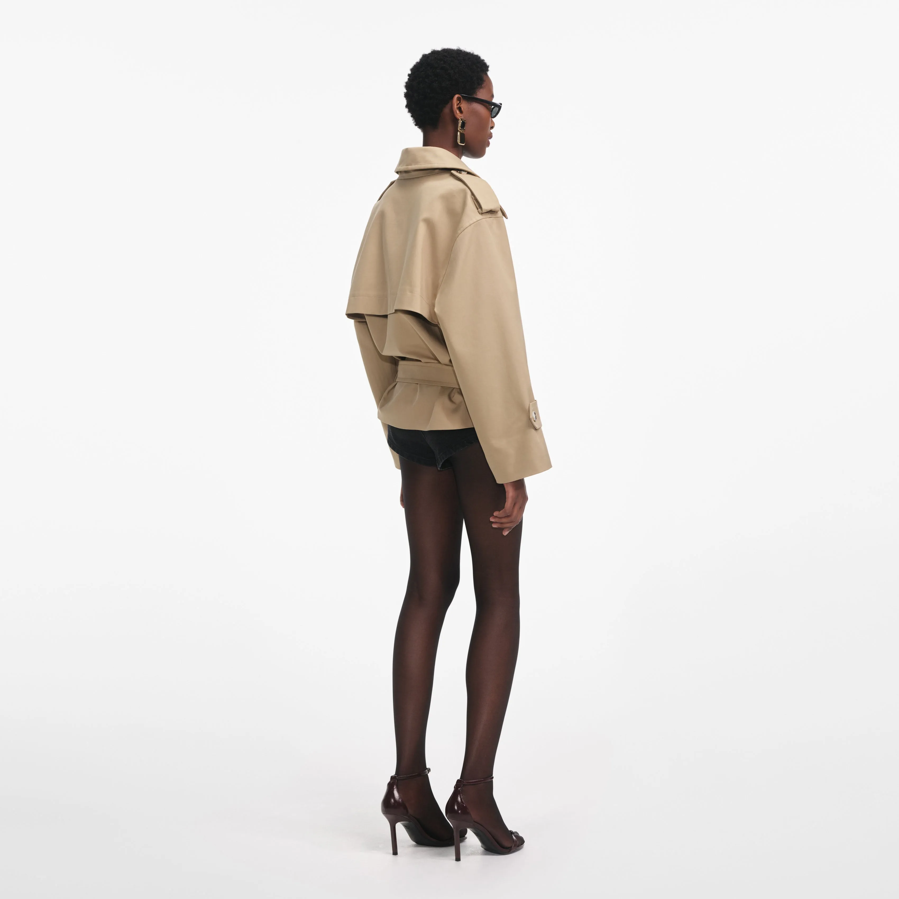 Beige Trench Jacket sold by Self-Portrait product image thumbnail 3
