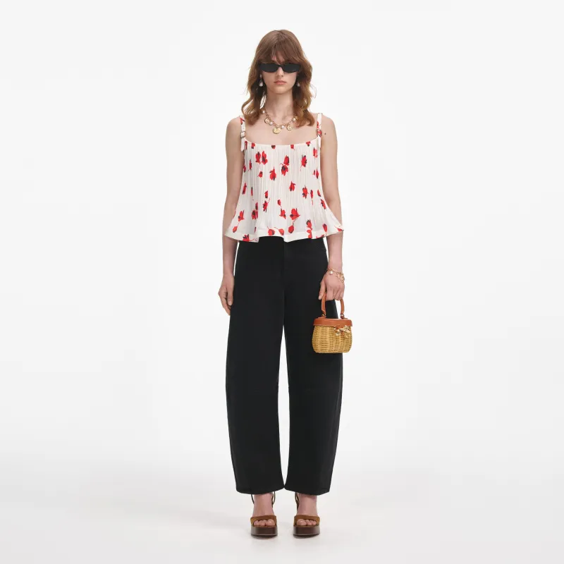 Black Barrel Leg Jeans made by Self-Portrait