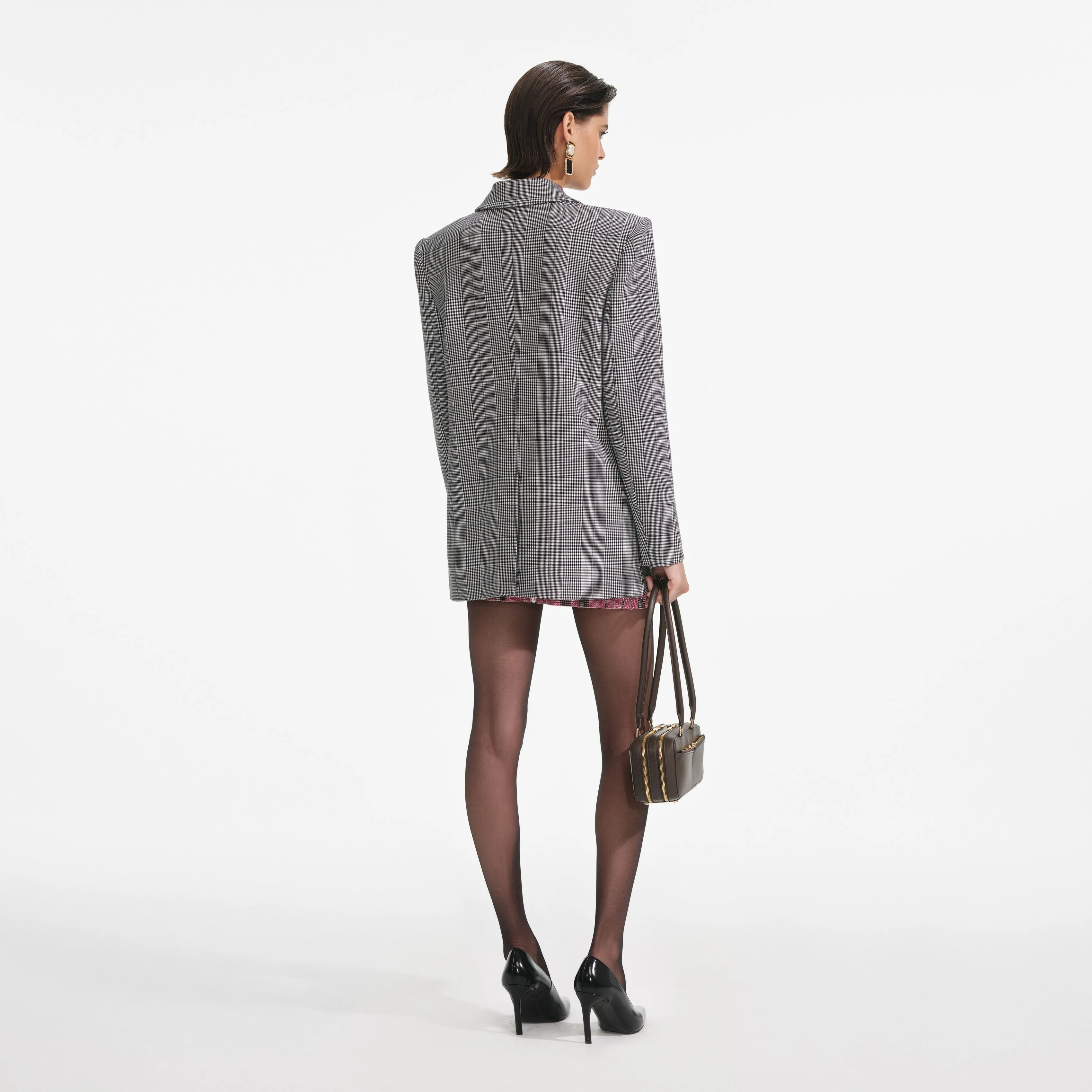 Prince Of Wales Check Blazer sold by Self-Portrait product image thumbnail 3