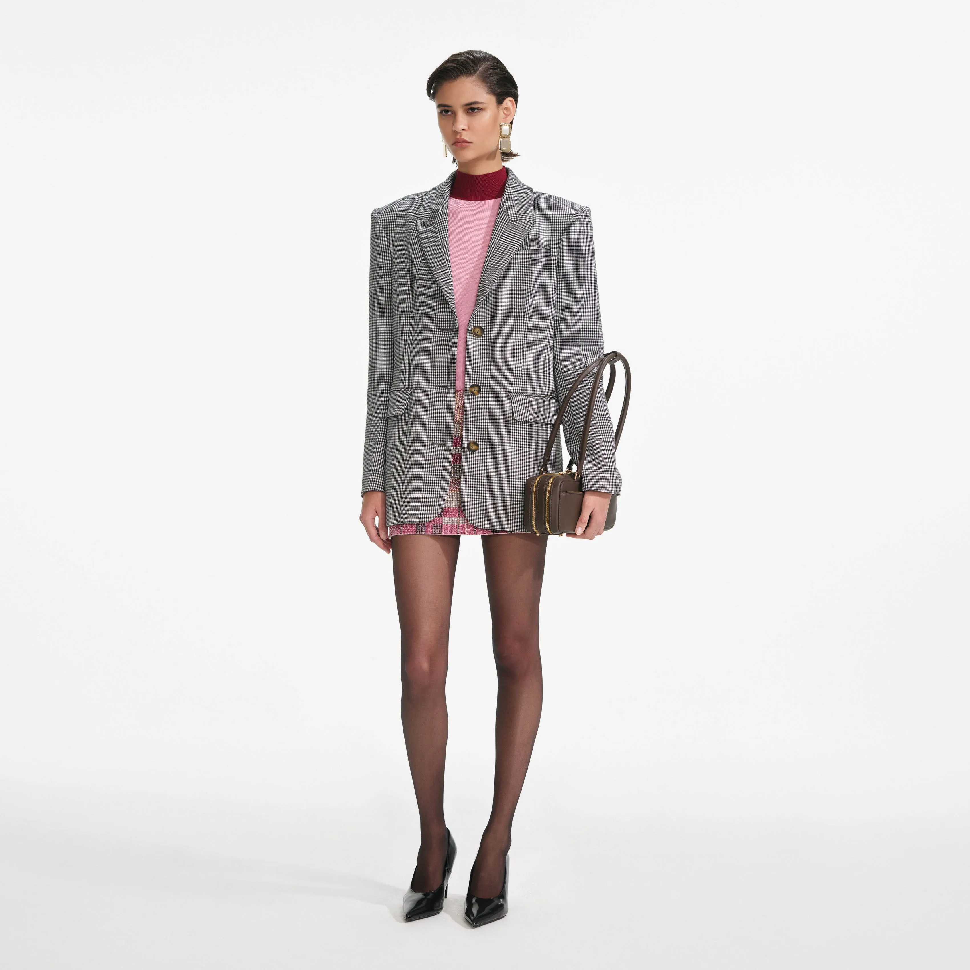 Prince Of Wales Check Blazer sold by Self-Portrait product image thumbnail 2