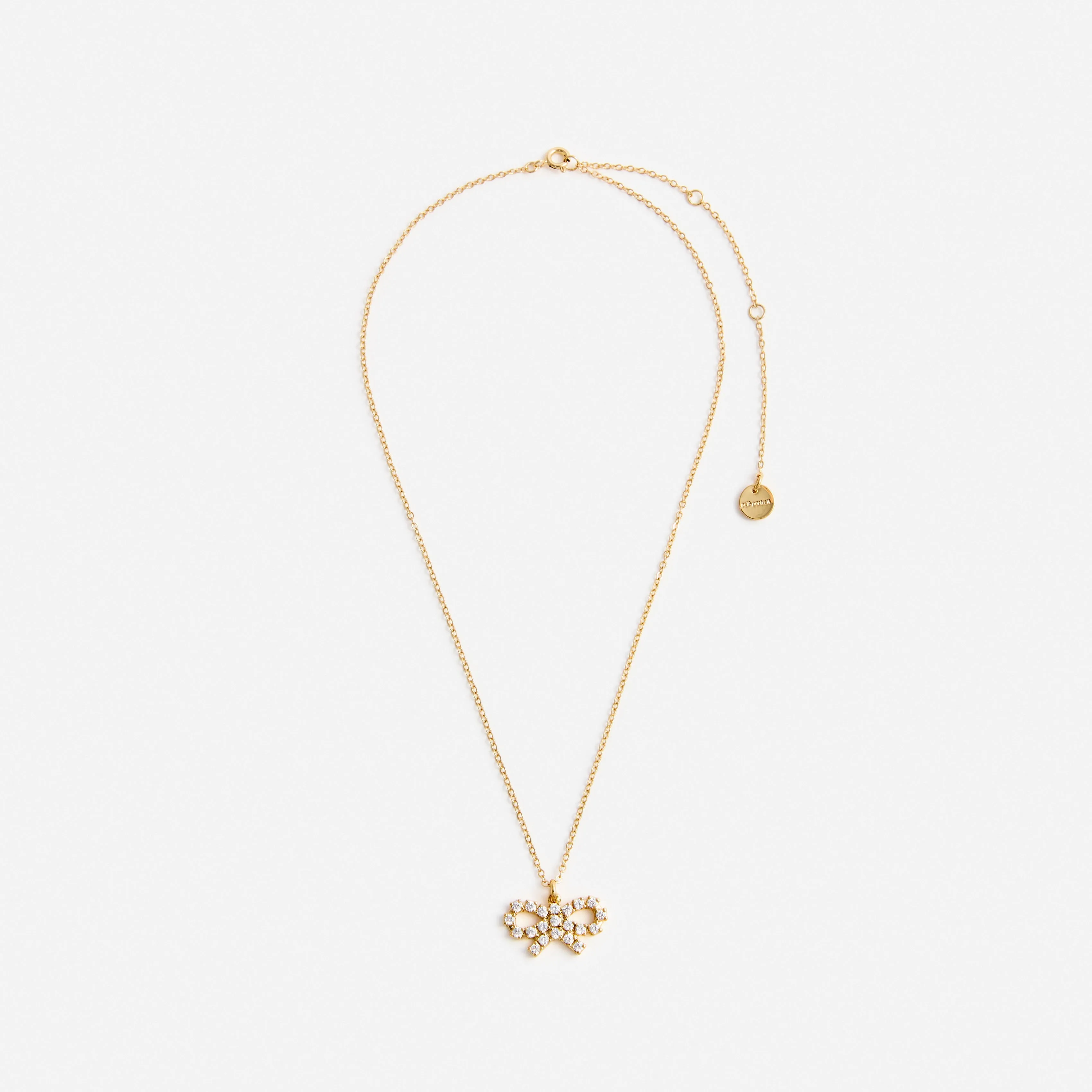 Micro Gold Bow Necklace sold by Self-Portrait