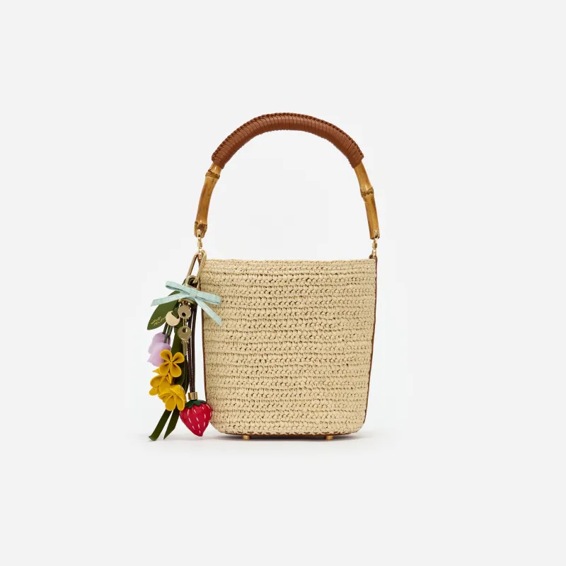 Raffia Charm Bucket Bag made by Self-Portrait