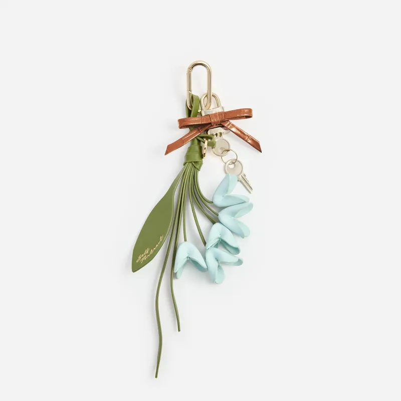 Blue Flower Bag Charm made by Self-Portrait