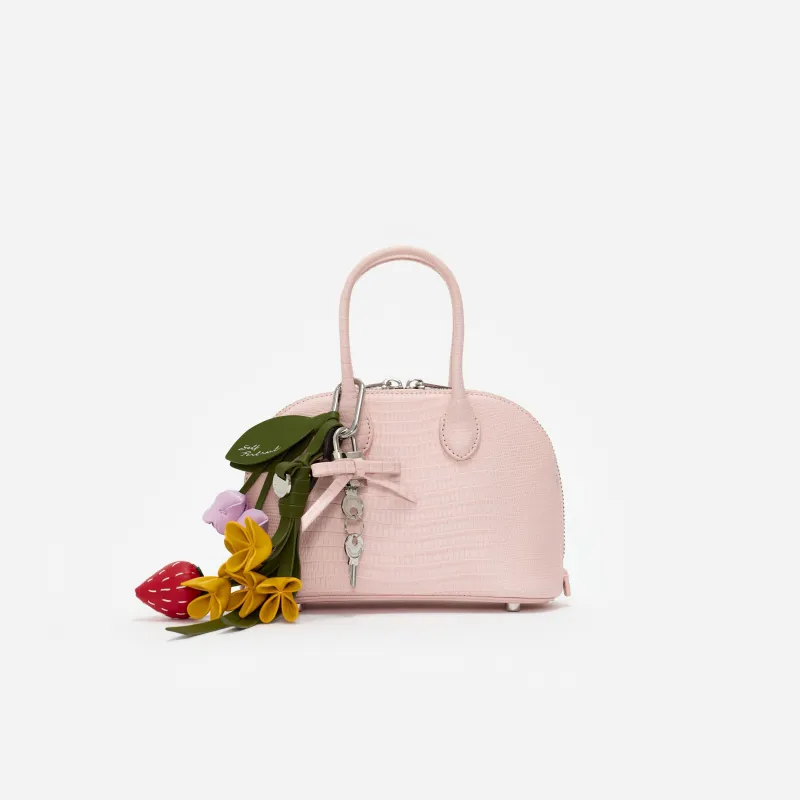 Embossed Leather Pink Mini Bag made by Self-Portrait