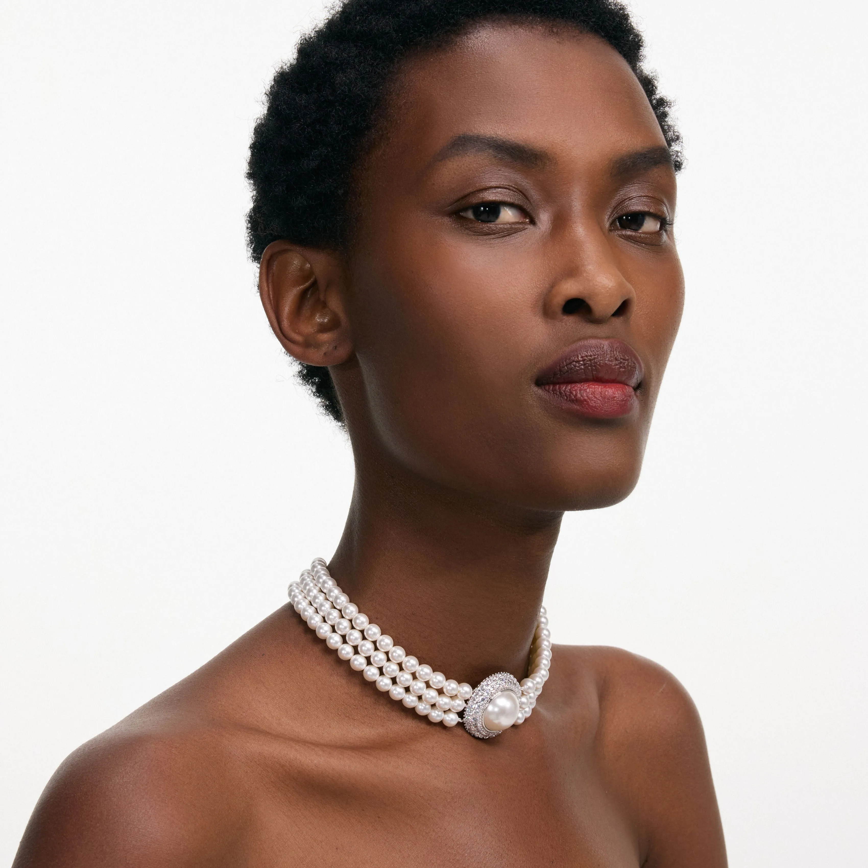 Small Crystal Pearl Choker sold by Self-Portrait product image thumbnail 2