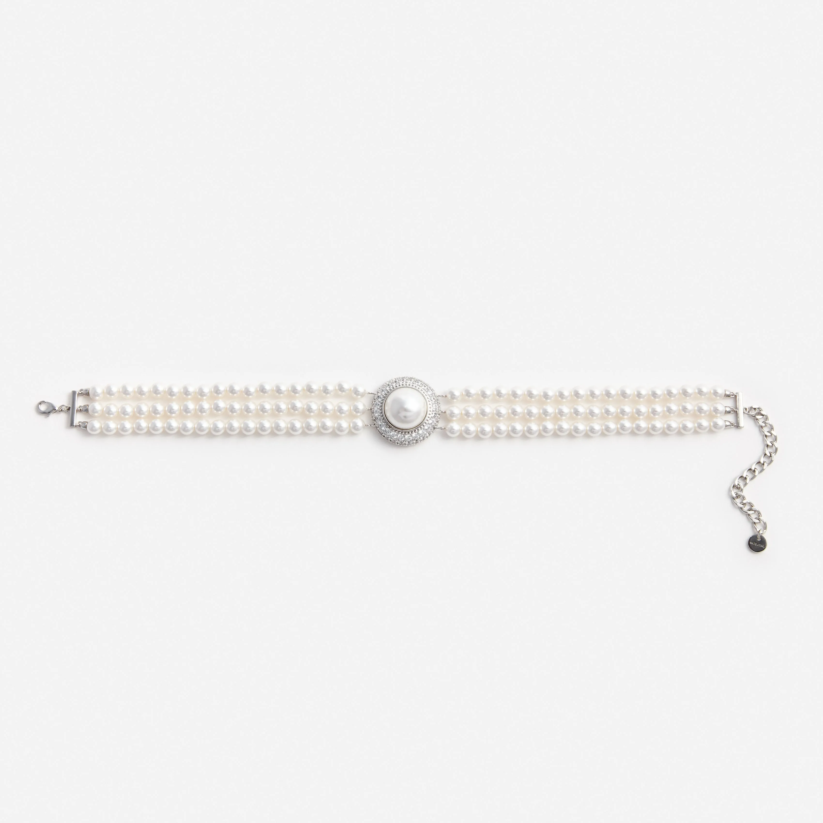 Small Crystal Pearl Choker sold by Self-Portrait product image thumbnail 3