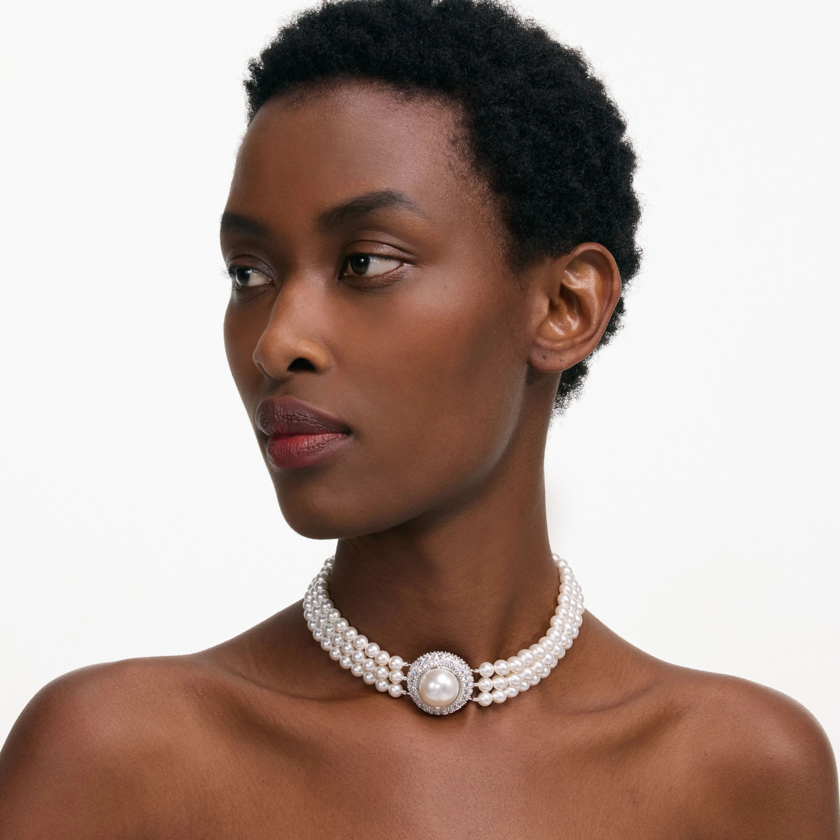Small Crystal Pearl Choker sold by Self-Portrait product image thumbnail 4