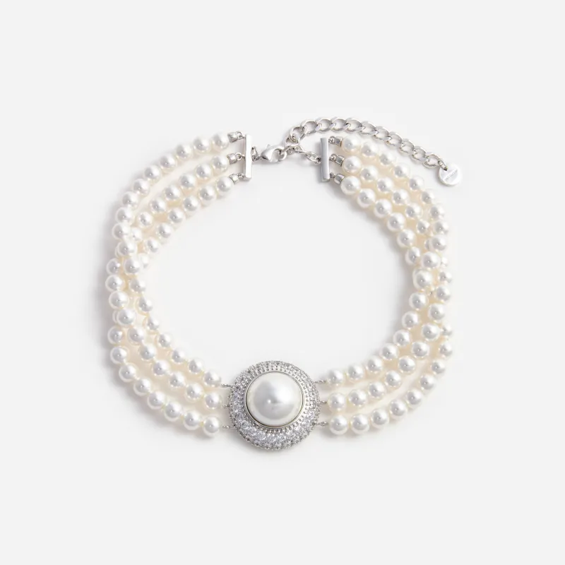 Small Crystal Pearl Choker made by Self-Portrait