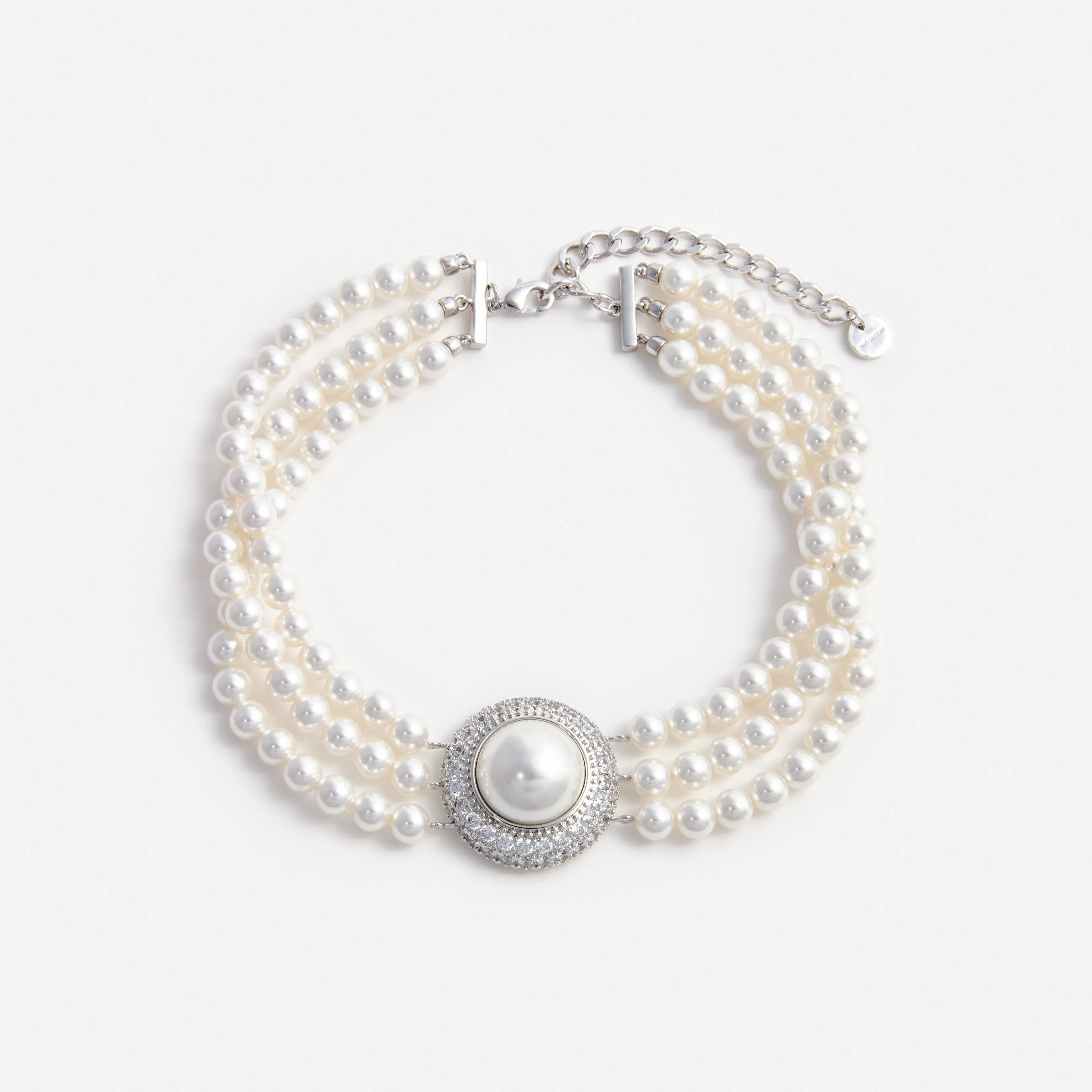 Small Crystal Pearl Choker sold by Self-Portrait