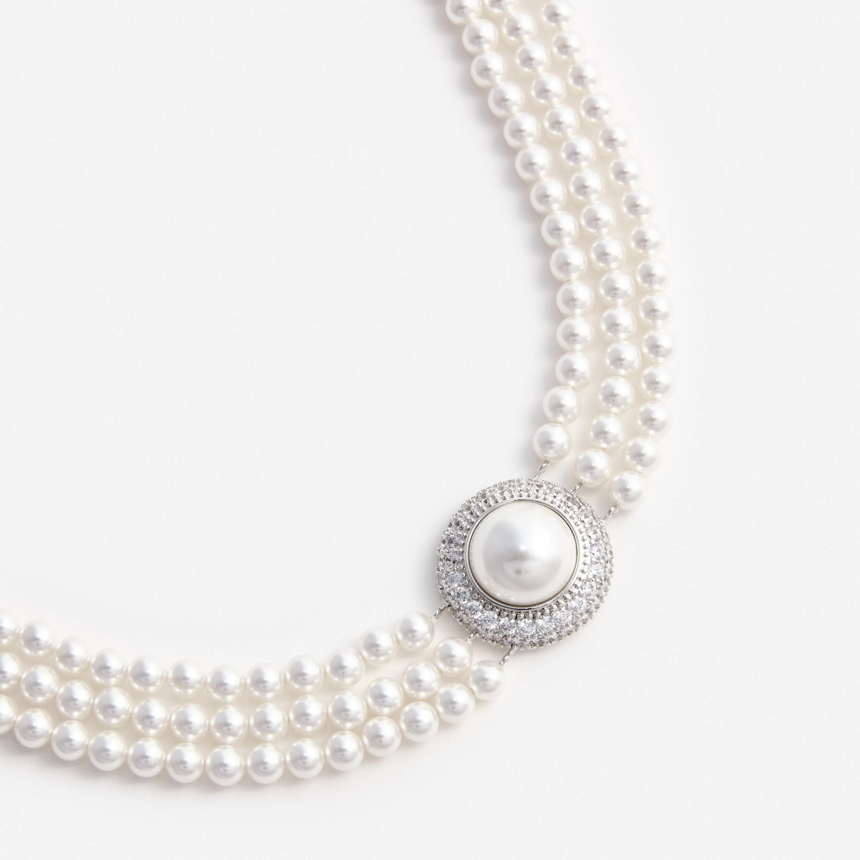Small Crystal Pearl Choker sold by Self-Portrait product image thumbnail 5